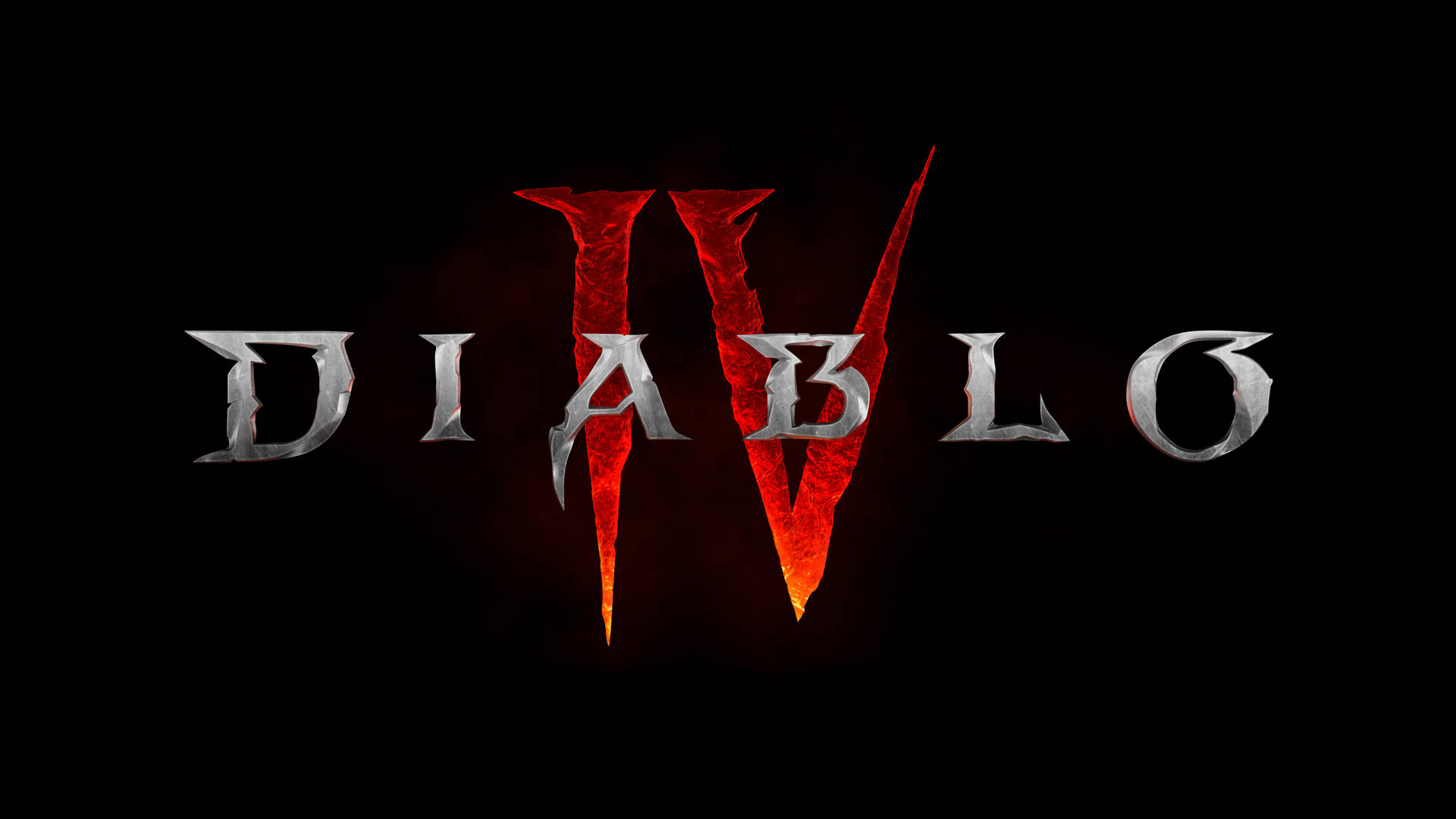 Diablo 4 Black And Red Logo Background