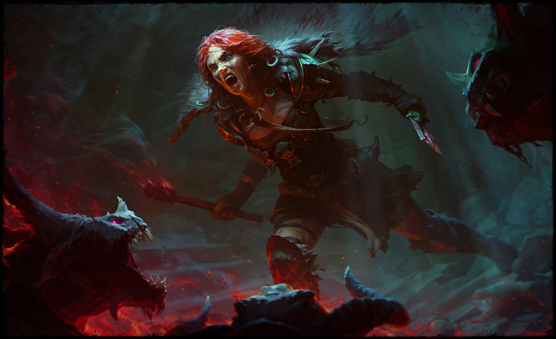 Diablo 4 Female Barbarian Background