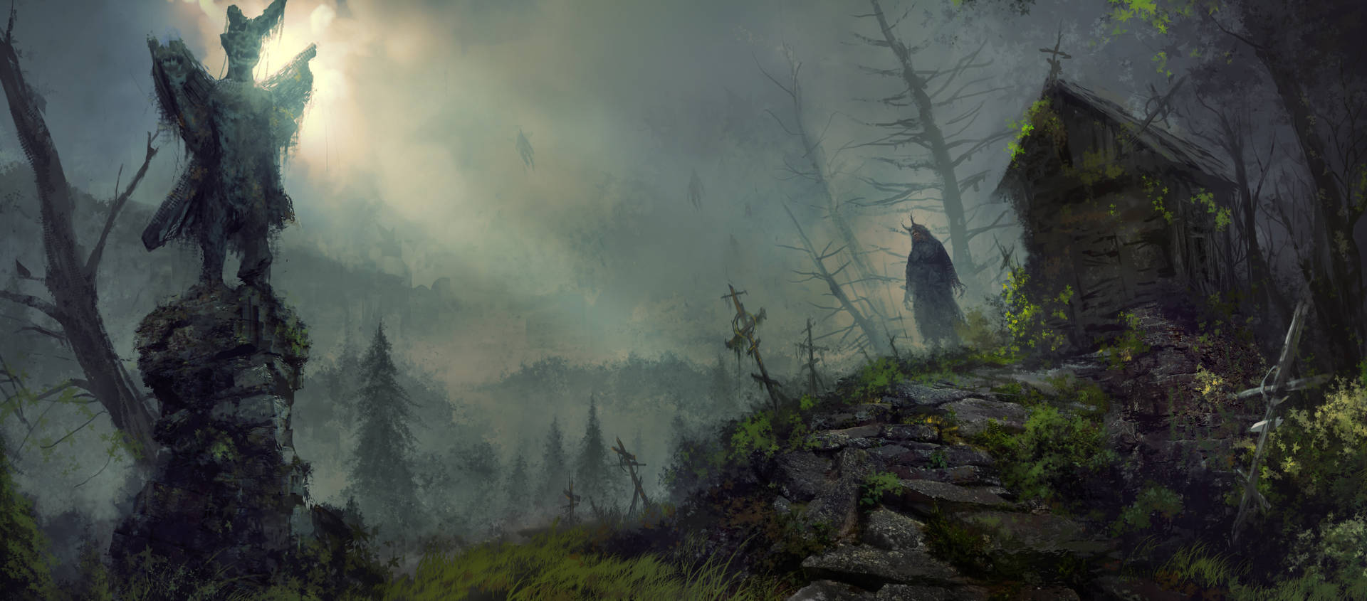 Diablo 4 Forest View Concept Art