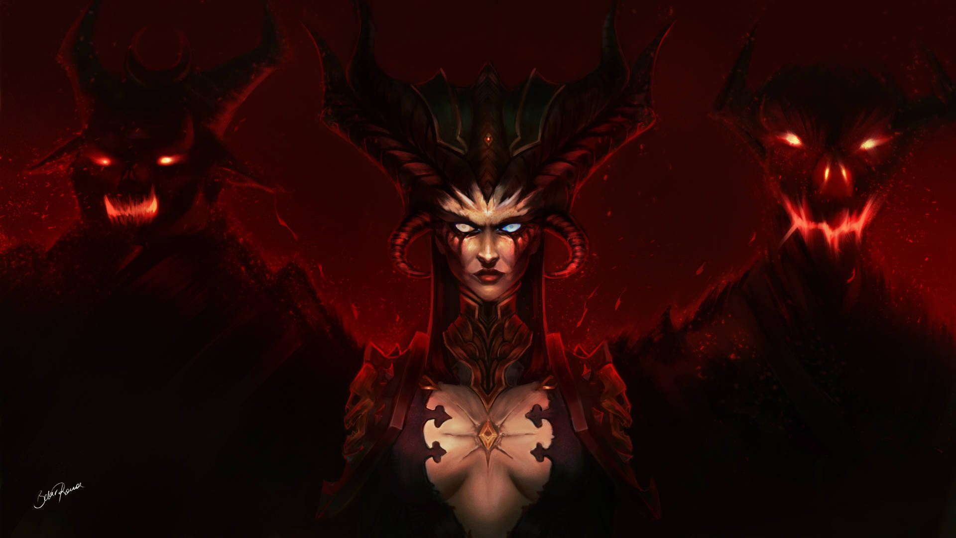Diablo 4 Lilith And Demons Background
