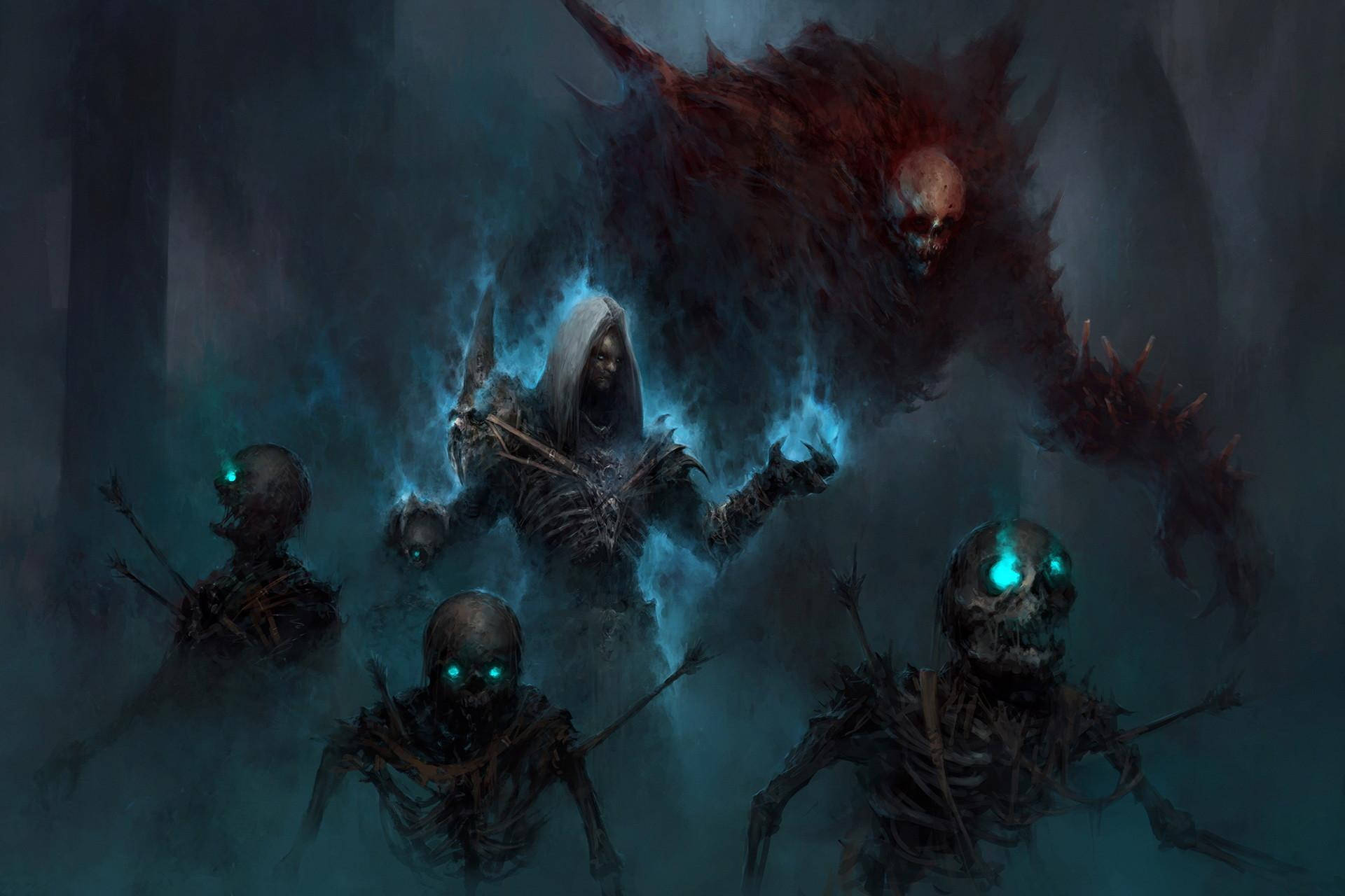 Diablo 4 Skeleton Monster Background