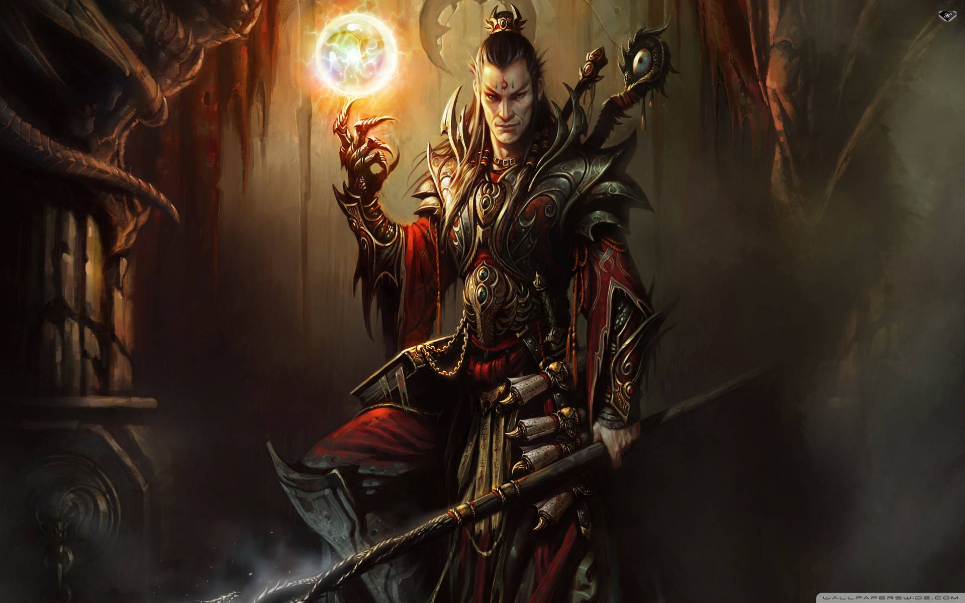 Diablo Elf Warlock Background