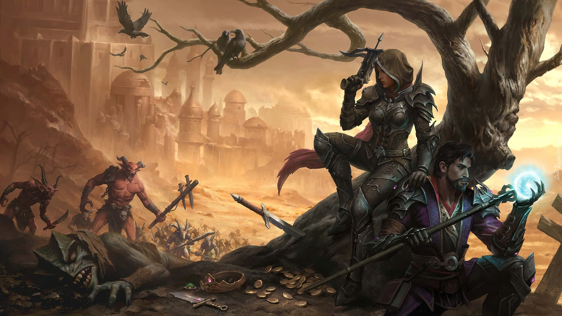 Diablo Immortal Under The Tree Background