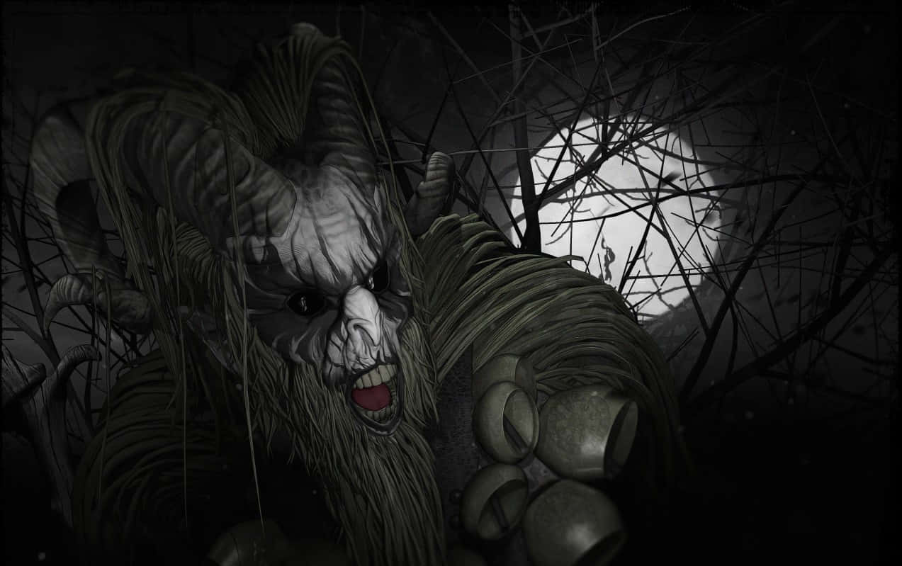 Diabolical Monster With Horns [wallpaper] Background