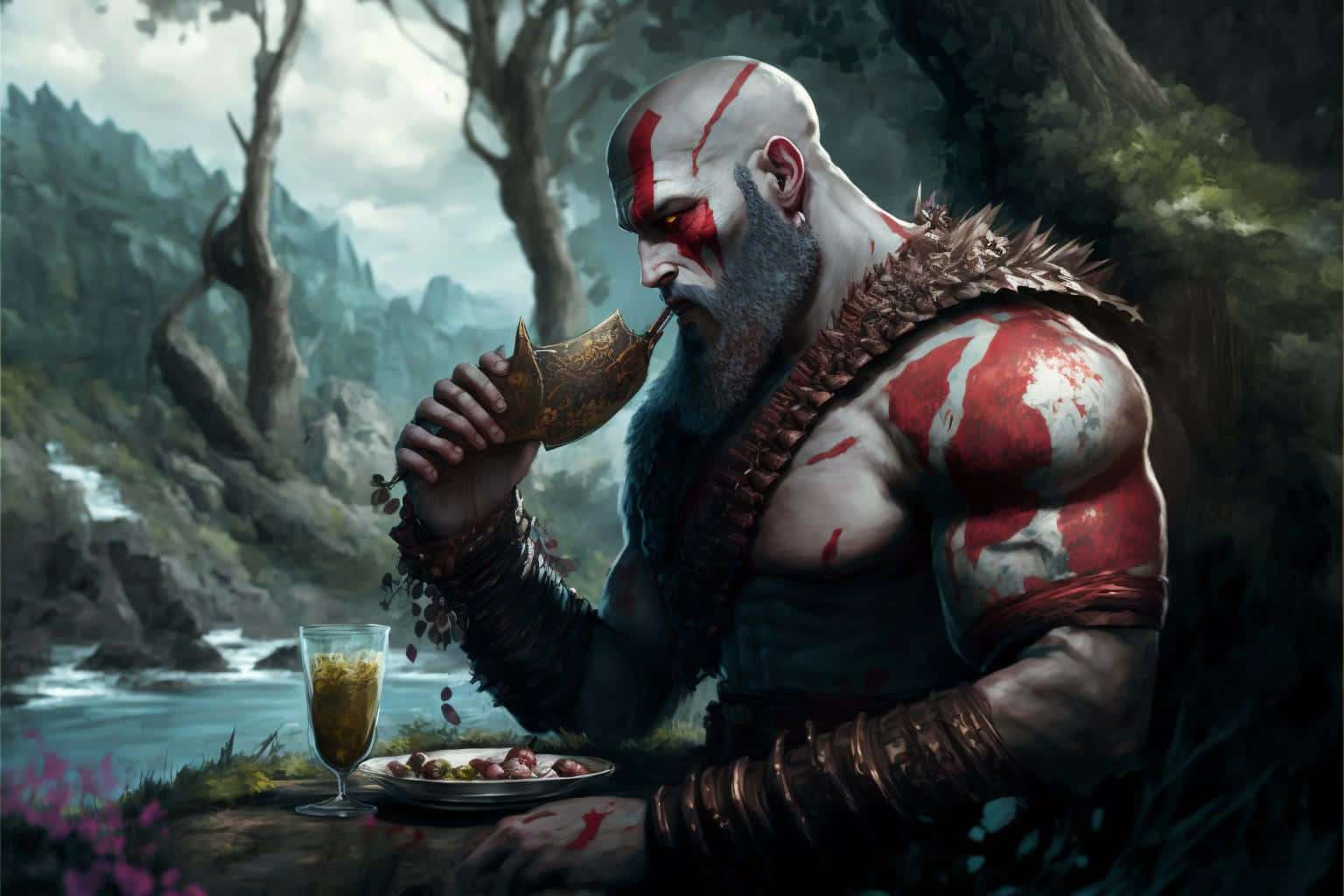 Diabolical Muscled Man [wallpaper] Background