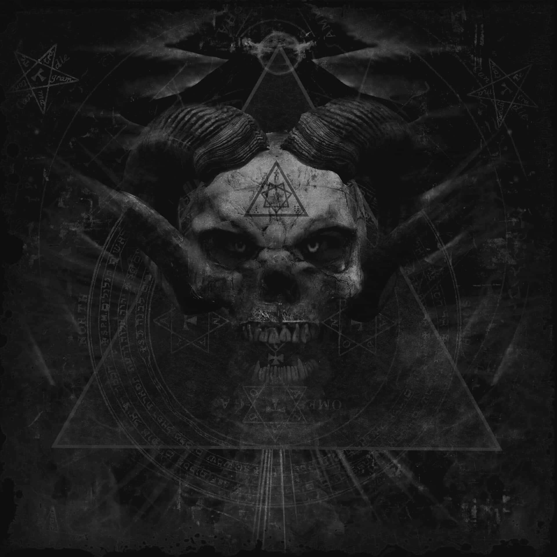 Diabolical Skull In Triangle [wallpaper] Background