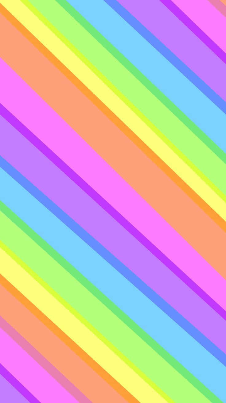 Diagonal Aesthetic Rainbow Mobile Background