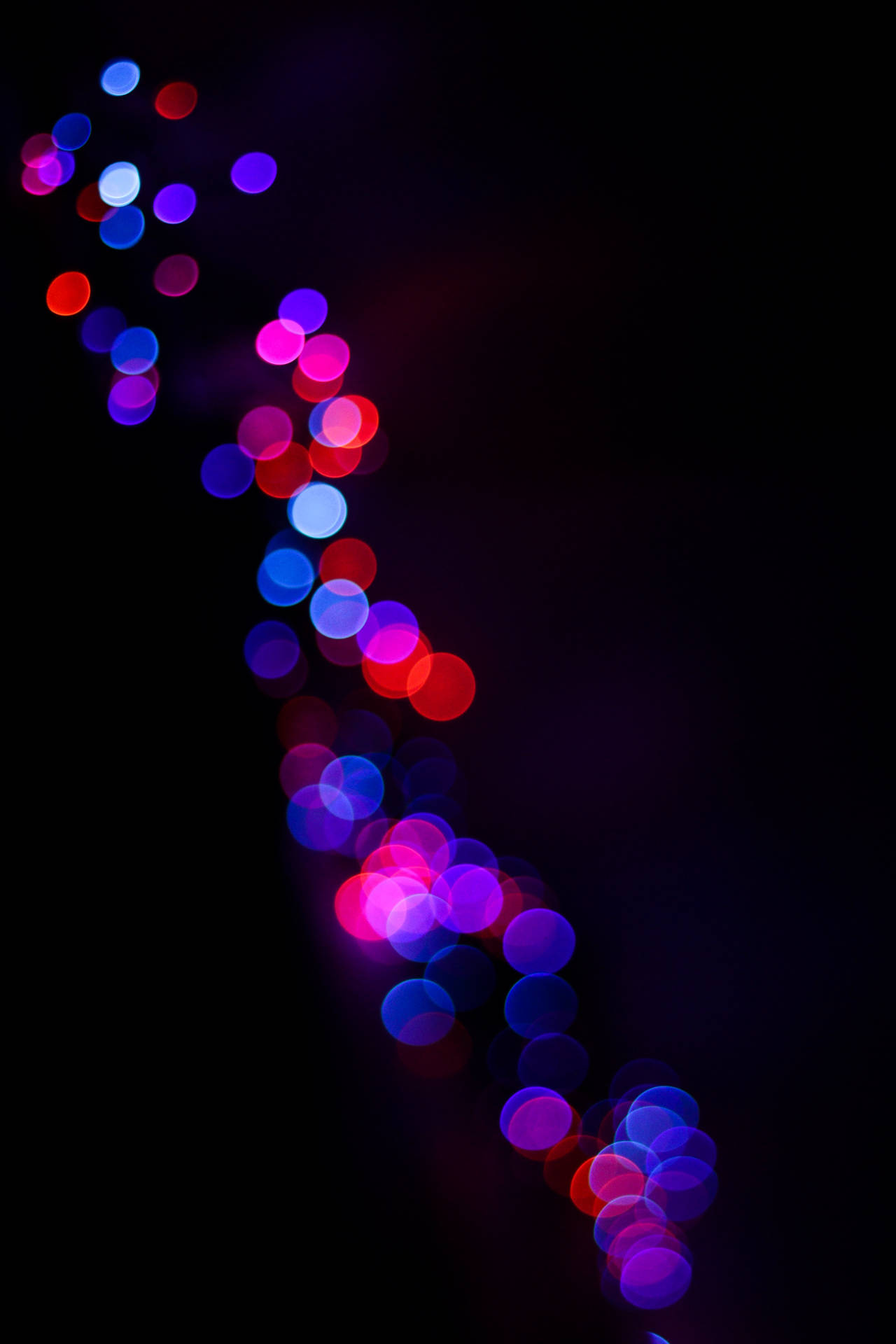 Diagonal Blue And Red Bokeh Background