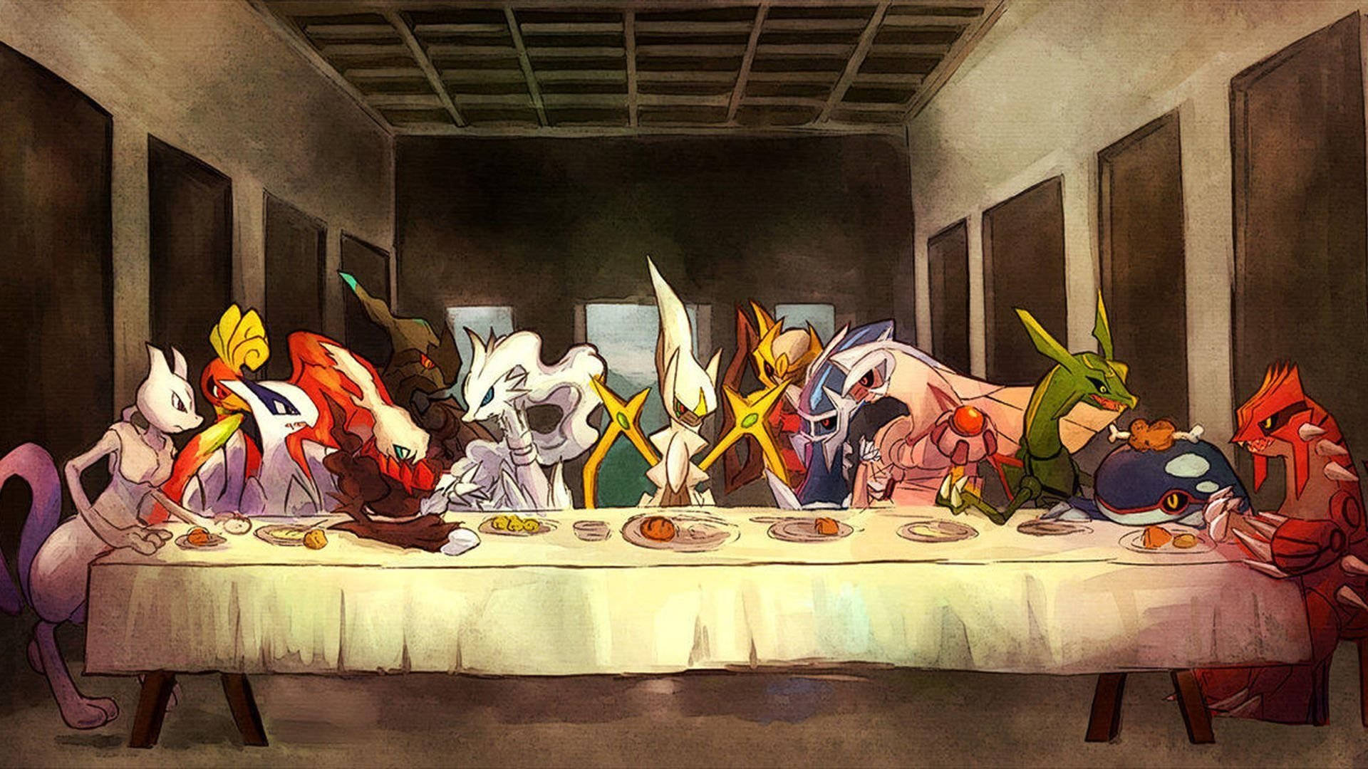 Dialga, The Legendary Pokémon, And The Last Supper Background
