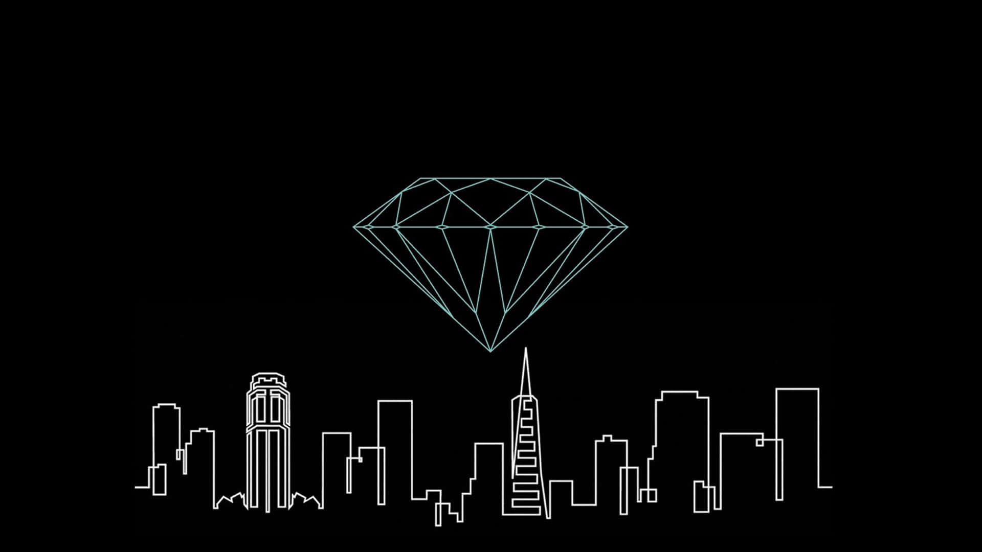 Diamond Aesthetic Image In The City Background