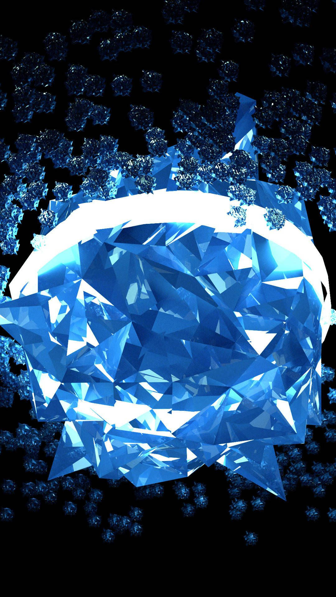 Diamond Blue Crystal Background