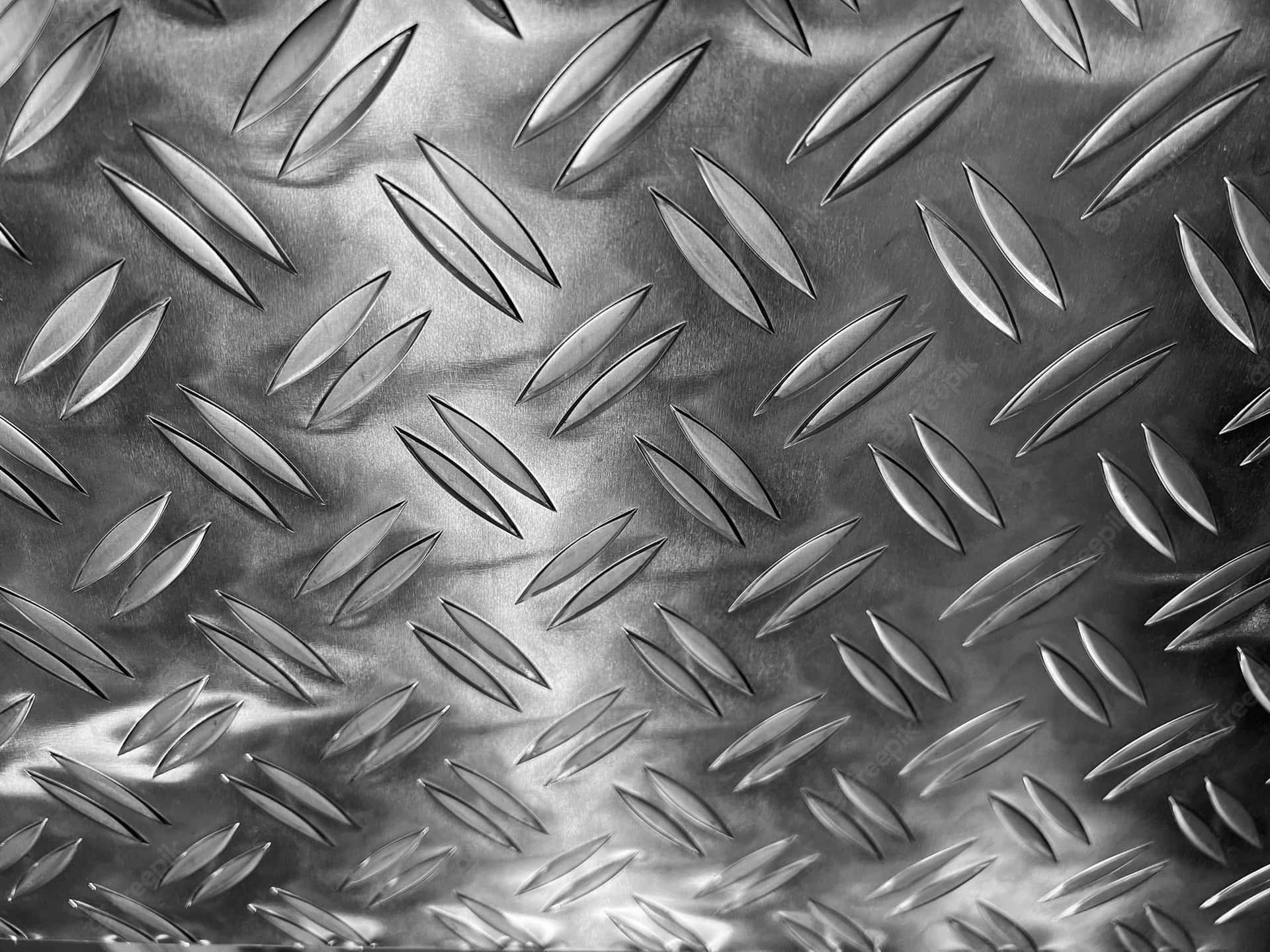 Diamond Pattern Metal Plate Background