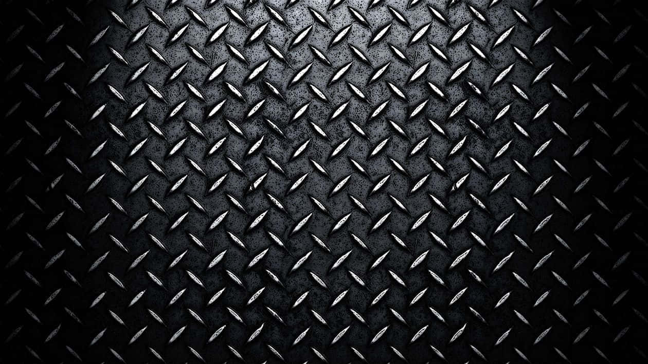 Diamond Plate Black Metal Background