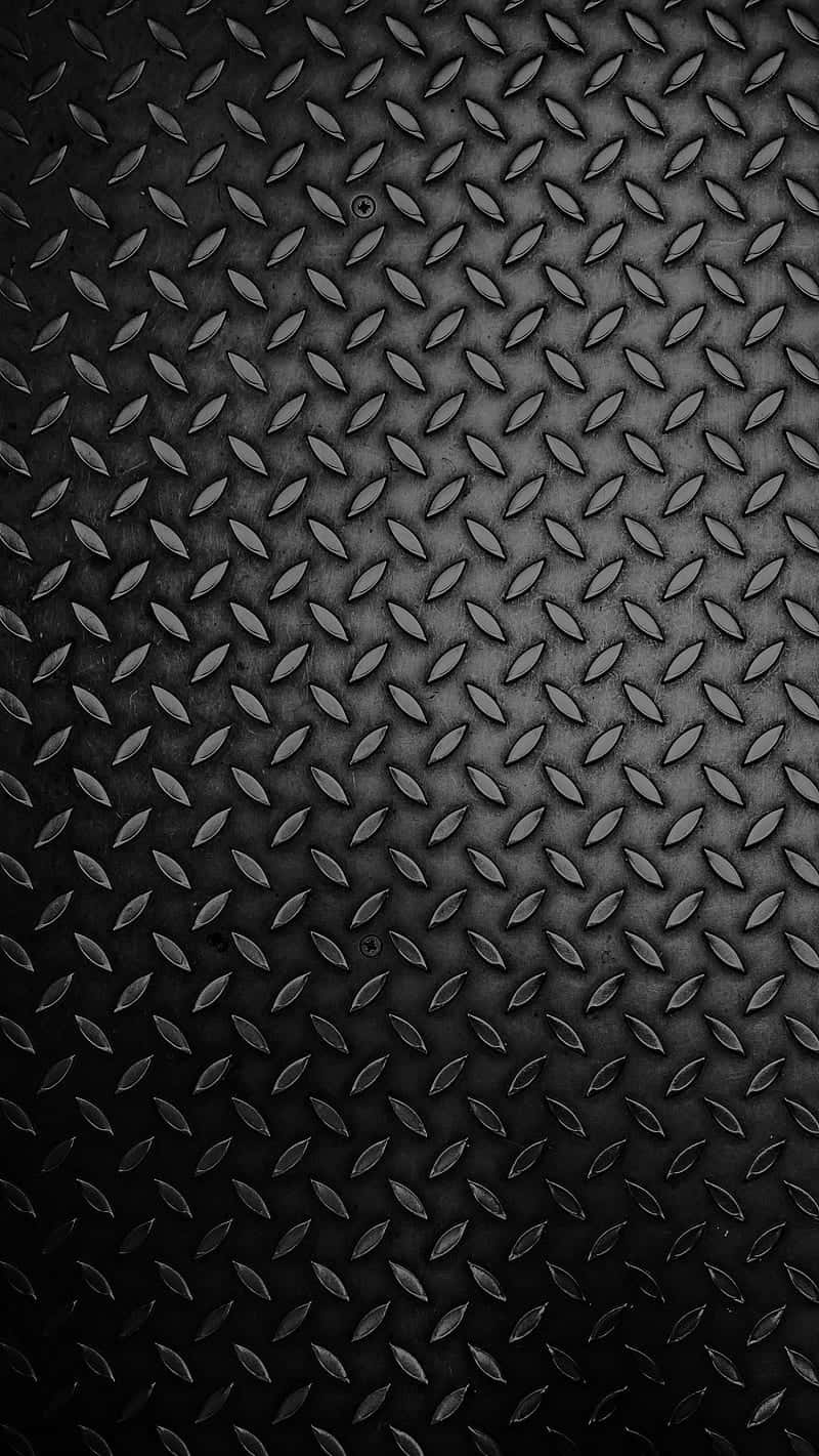 Diamond Plate Black Metal Texture Background