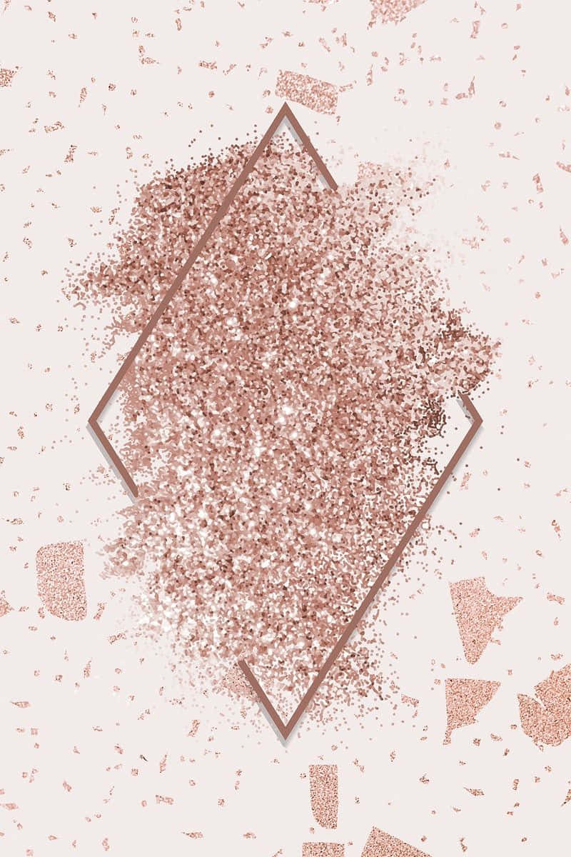 Diamond Rose Gold Black Marble Background