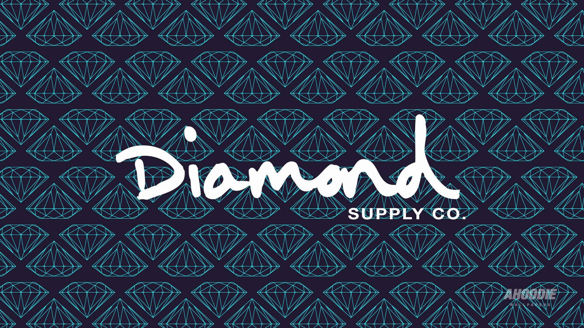 Diamond Supply Co Blue Pattern Background