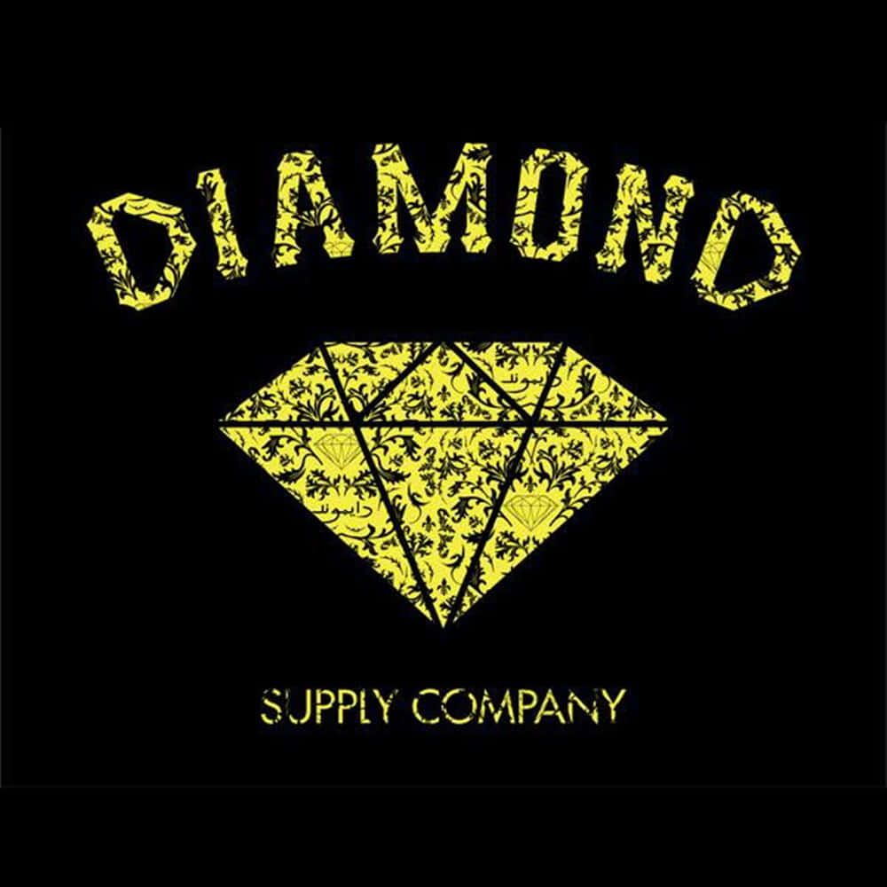 Diamond Supply Co Logo Gold Print Background