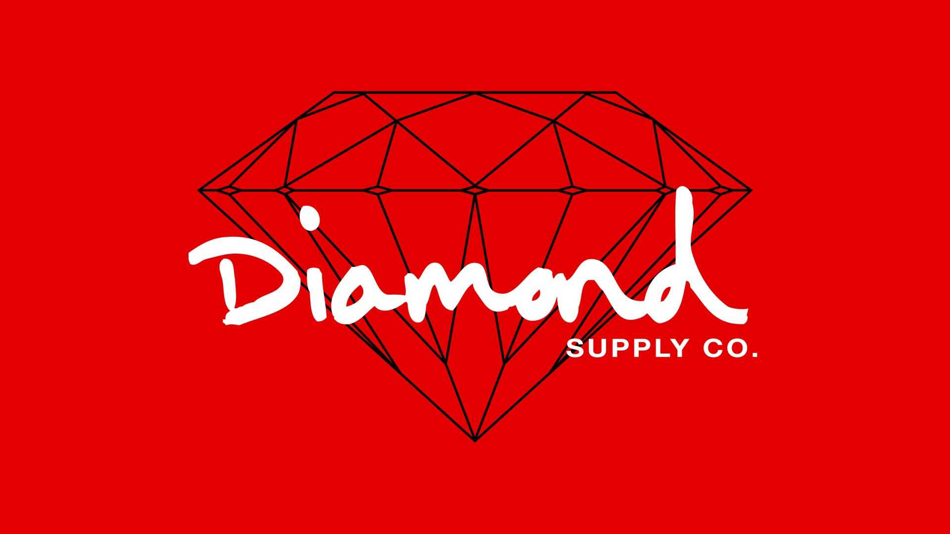 Diamond Supply Co Logo In Red Background