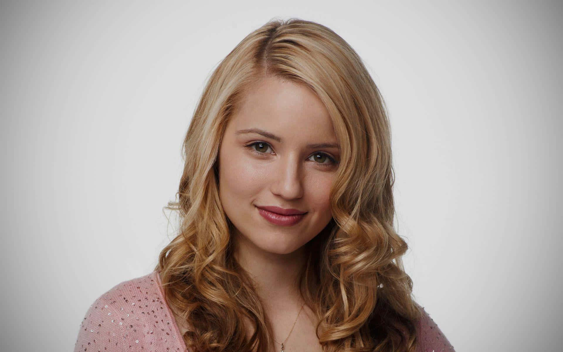 Dianna Agron Glowing In A Floral Dress Background