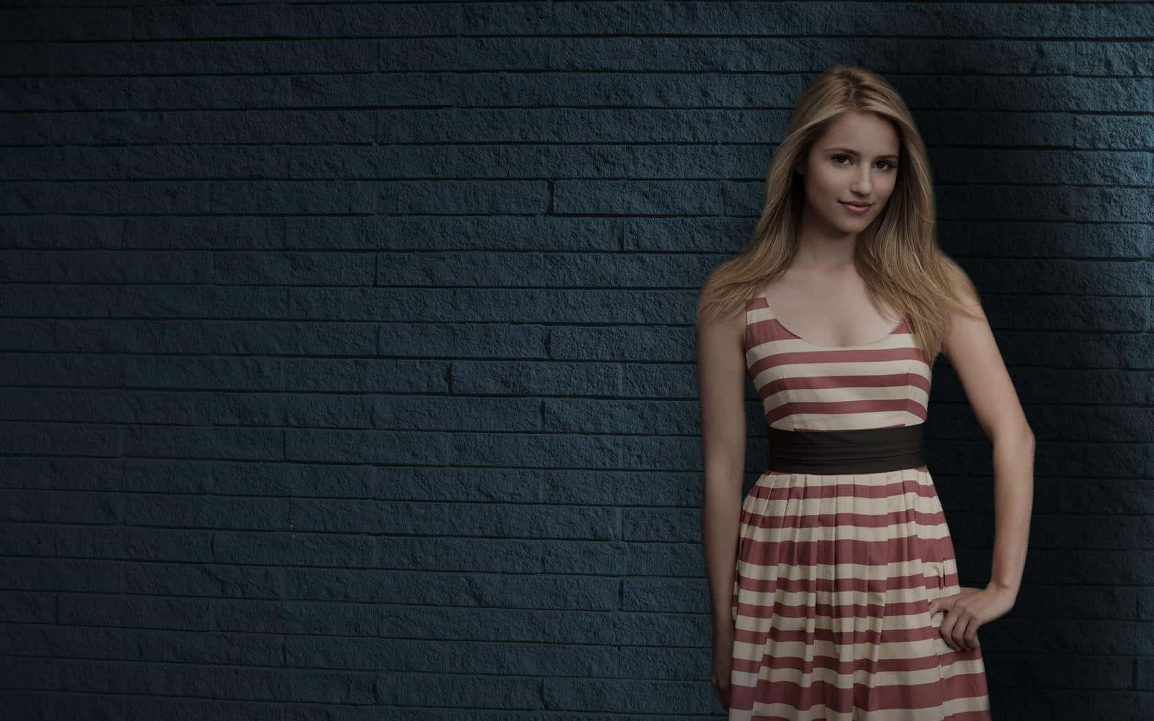 Dianna Agron Posing In A Stunning Photoshoot Background