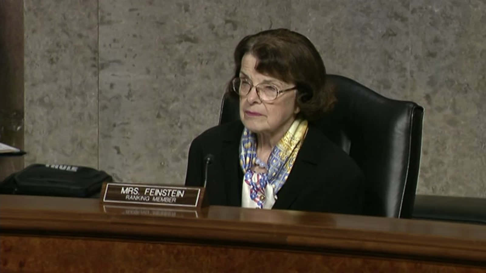 Dianne Feinstein Attending Congress Meeting Background