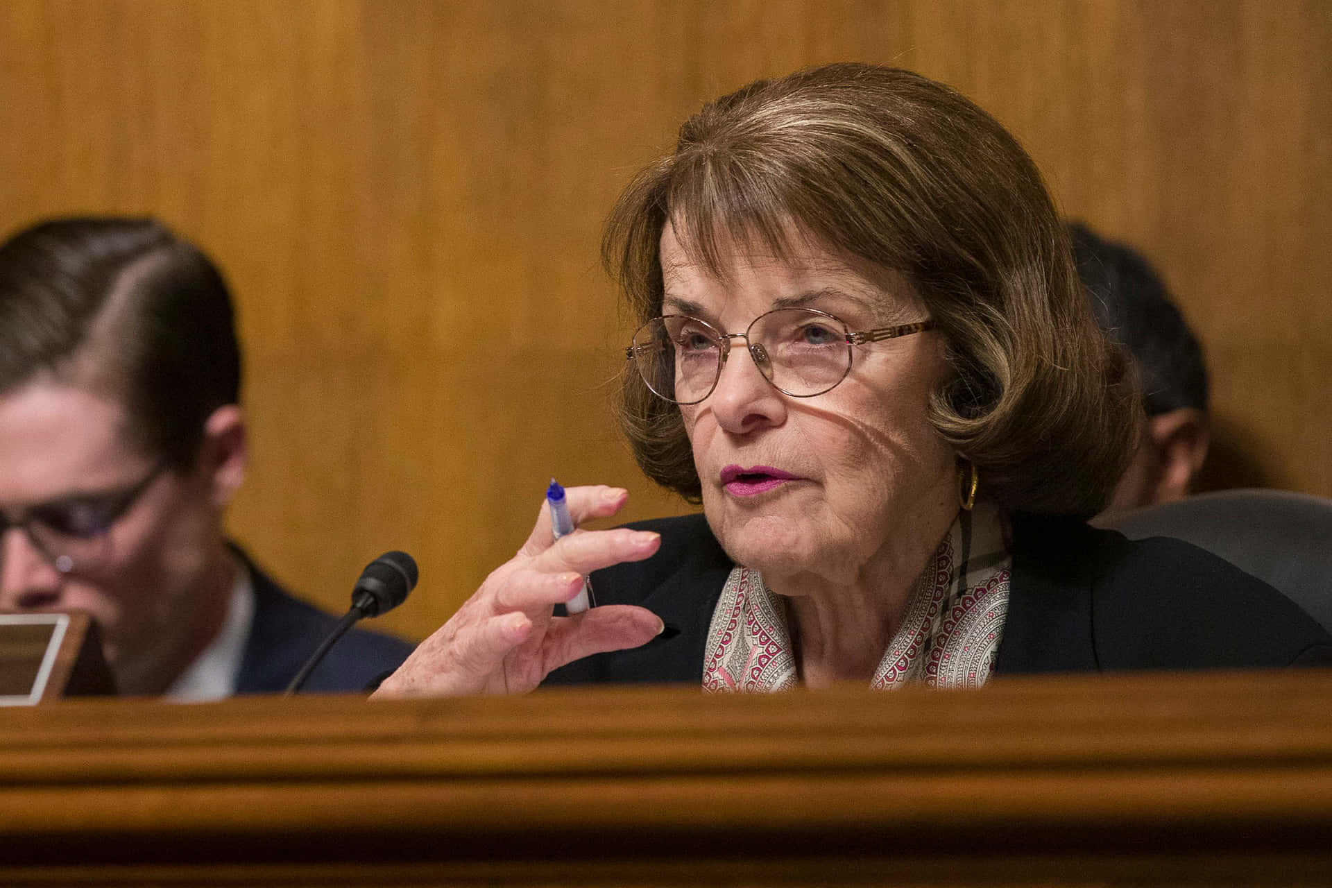 Dianne Feinstein Speaking Up In Congress Background