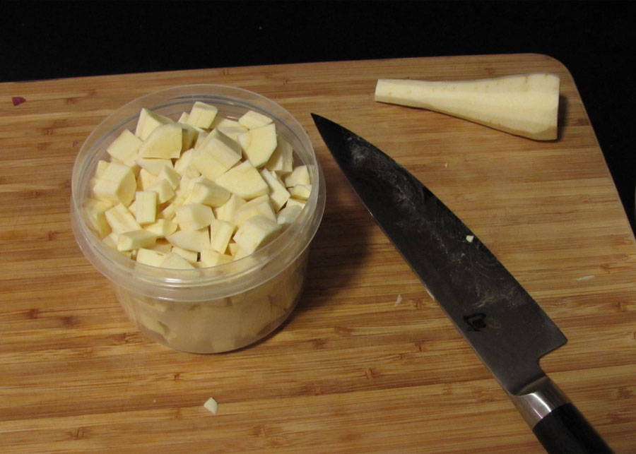 Diced Parsnip Root Crop Vegetable Background