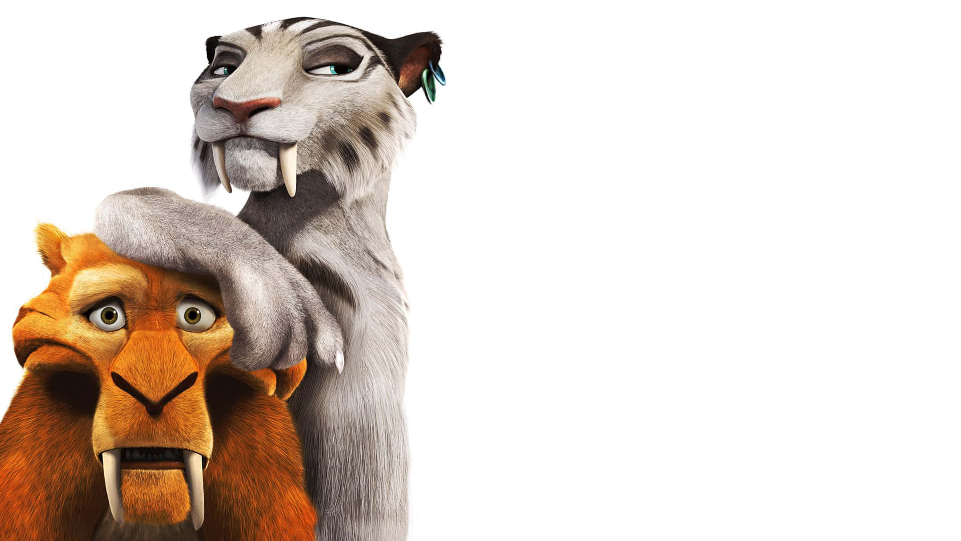 Diego And Shira From Ice Age Continental Drift Background