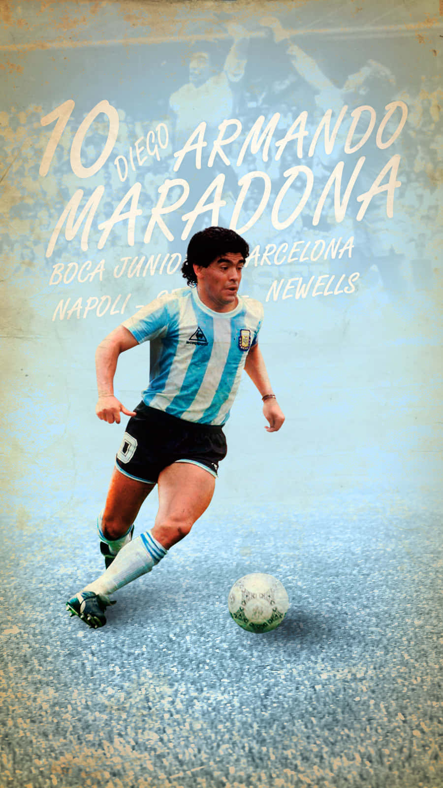 Diego Maradona 10 Football Legend Photography Background