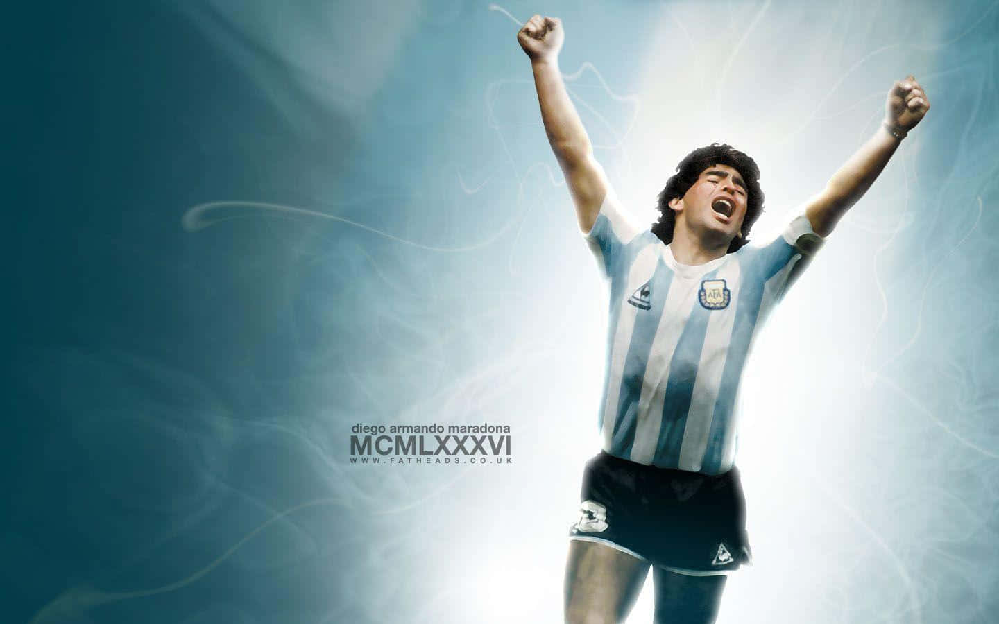 Diego Maradona Celebrating Football Photography Background