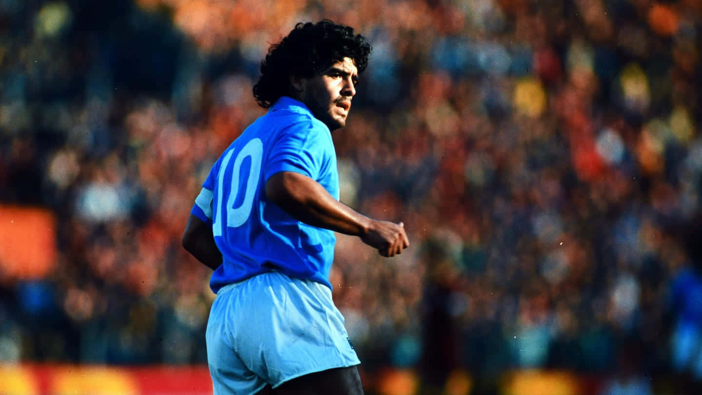 Diego Maradona Football Game Vintage Photography Background