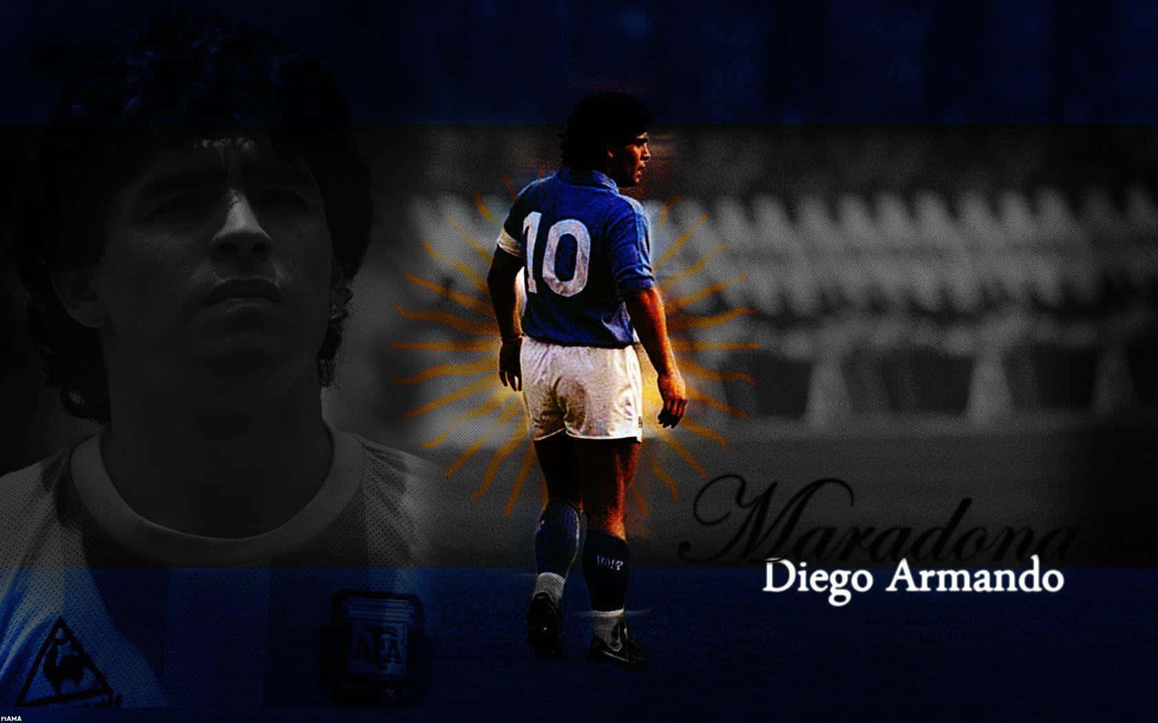 Diego Maradona Football Legend Digital Photo Edit Background