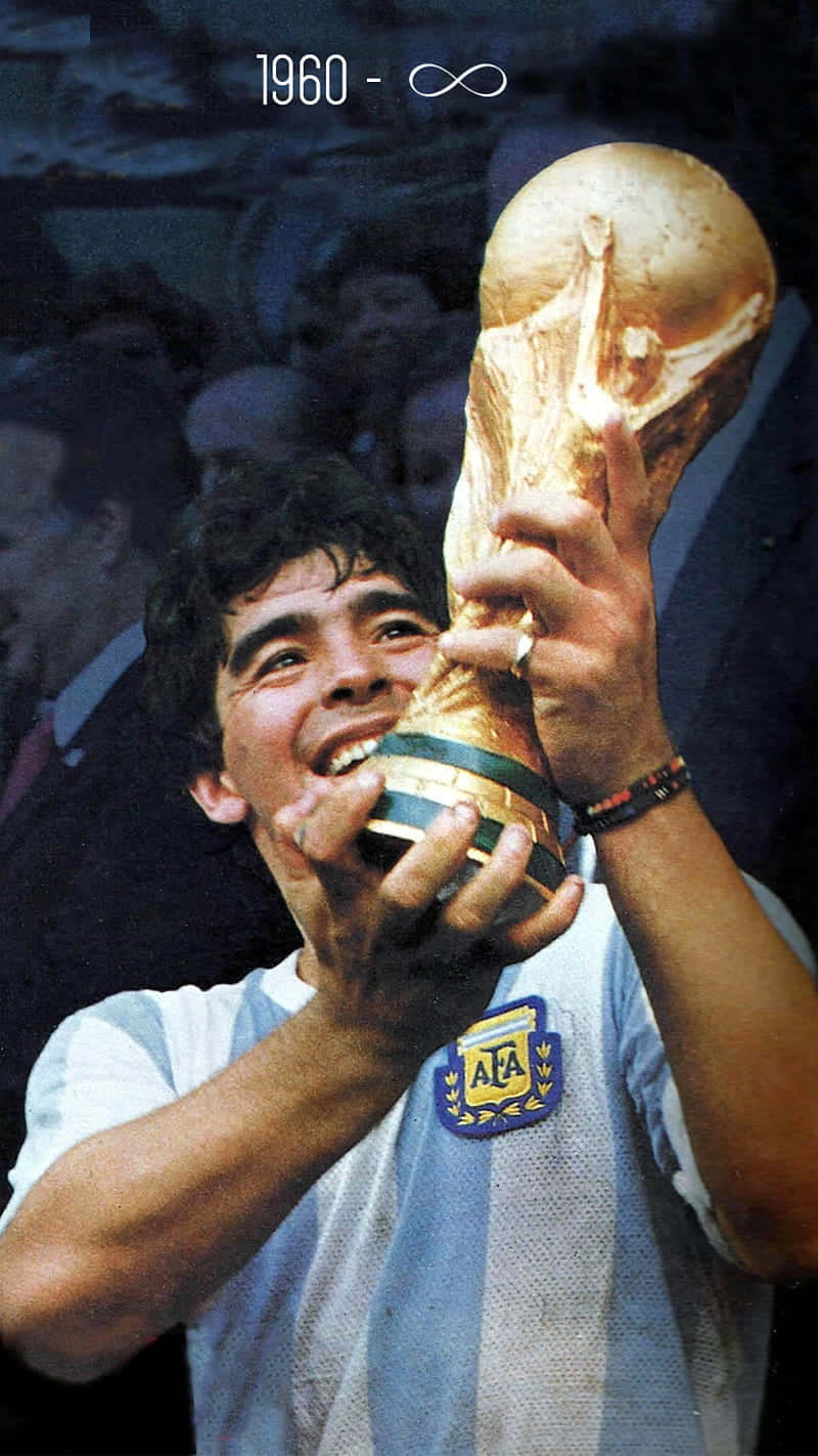 Diego Maradona Remembering World Cup Photography Background