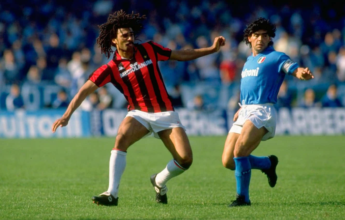 Diego Maradona Ruud Gullit Football Photography Background