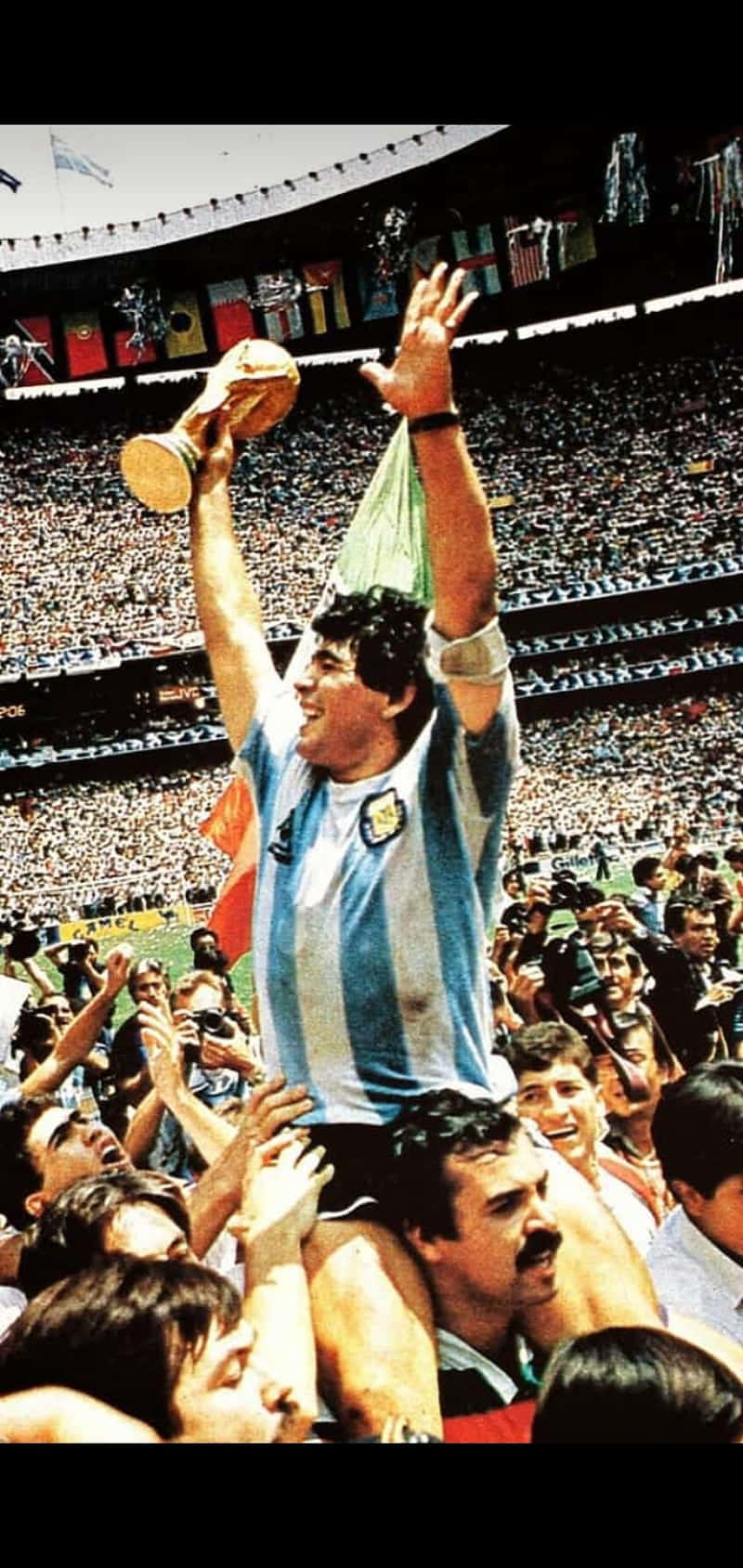 Diego Maradona World Cup Vintage Photography Background