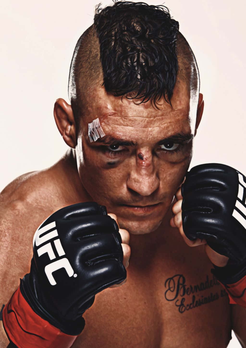 Diego Sanchez Beaten Up Face Background