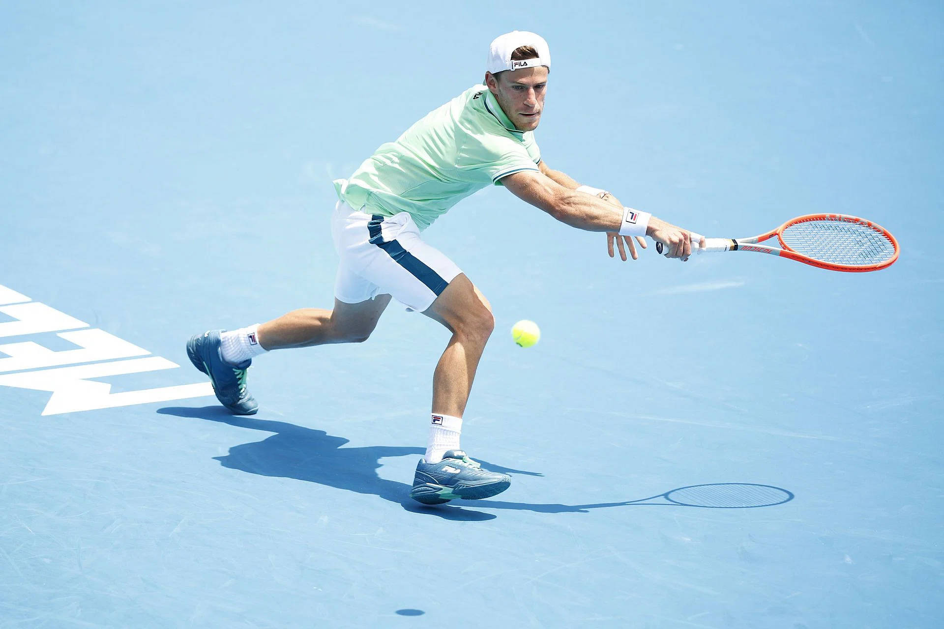 Diego Schwartzman Diving For The Ball Background