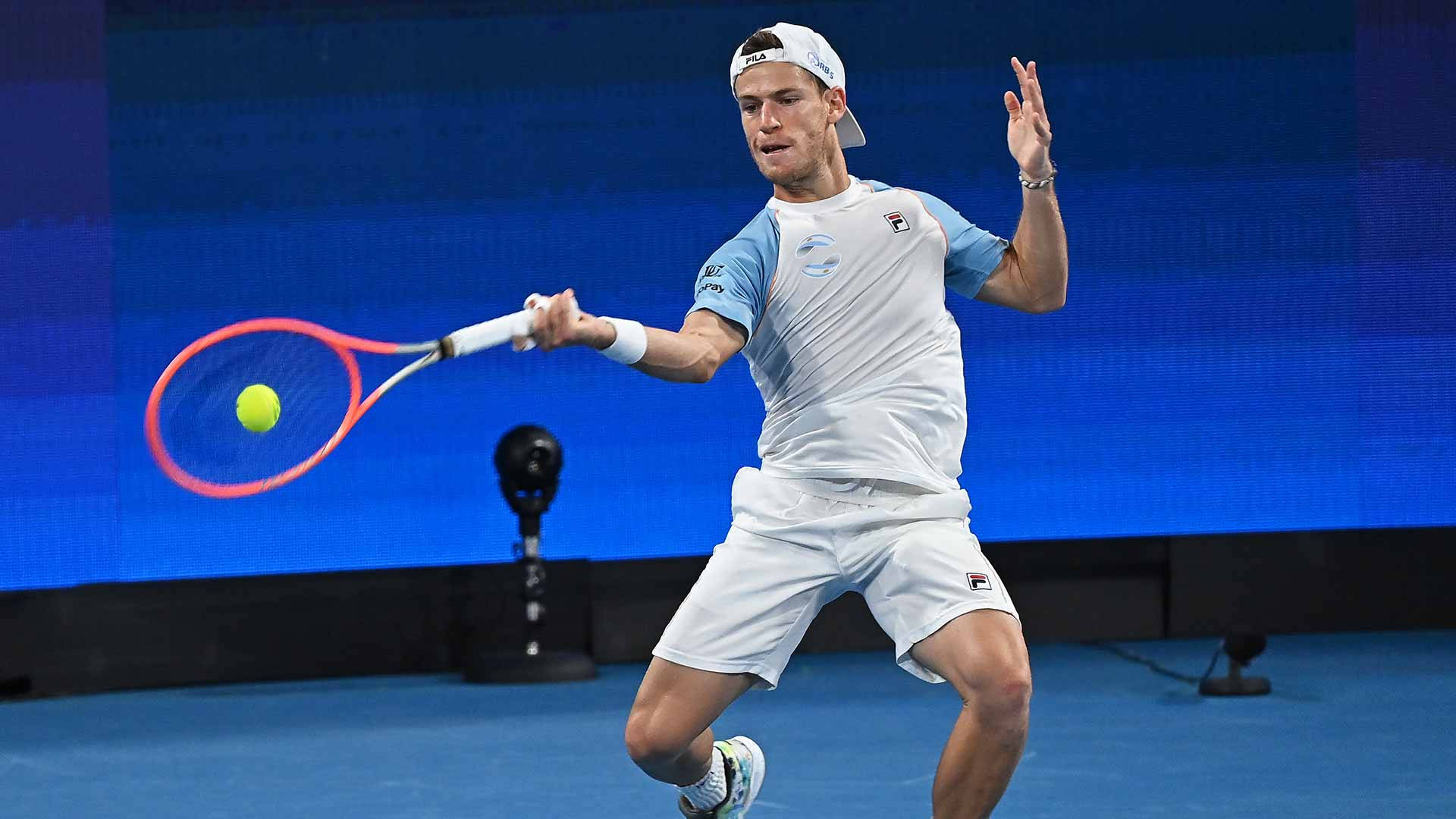 Diego Schwartzman In All-white Attire Background