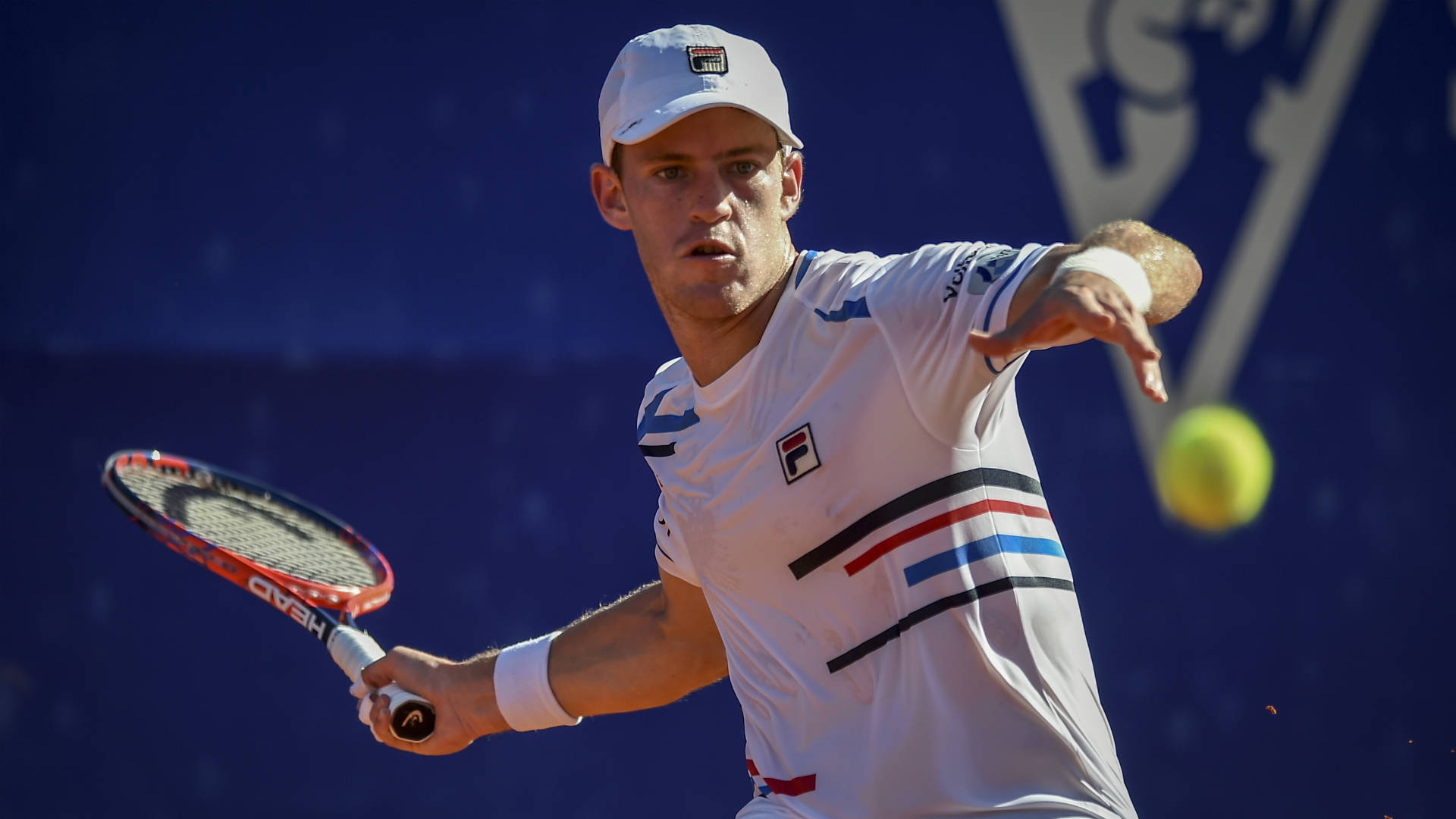 Diego Schwartzman Wearing White Background