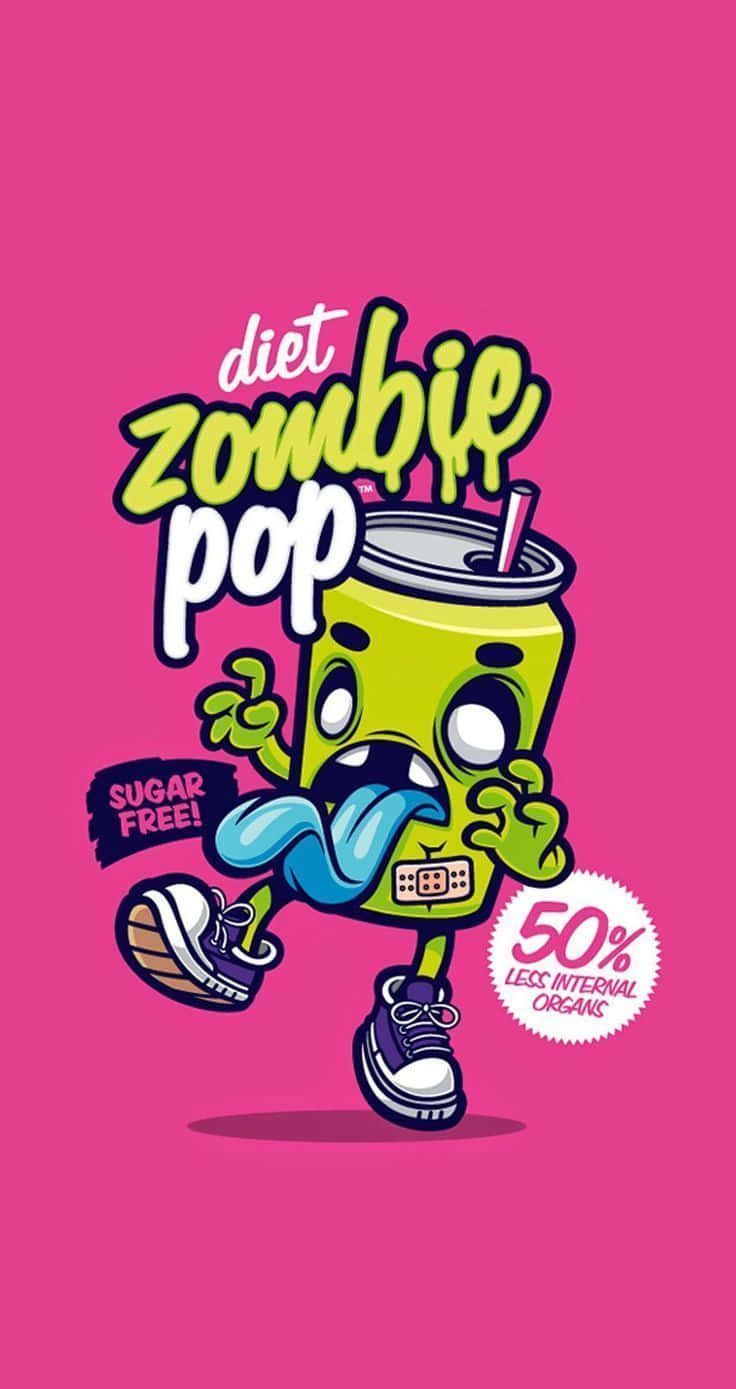 Diet Zombie Pop Art Phone Background
