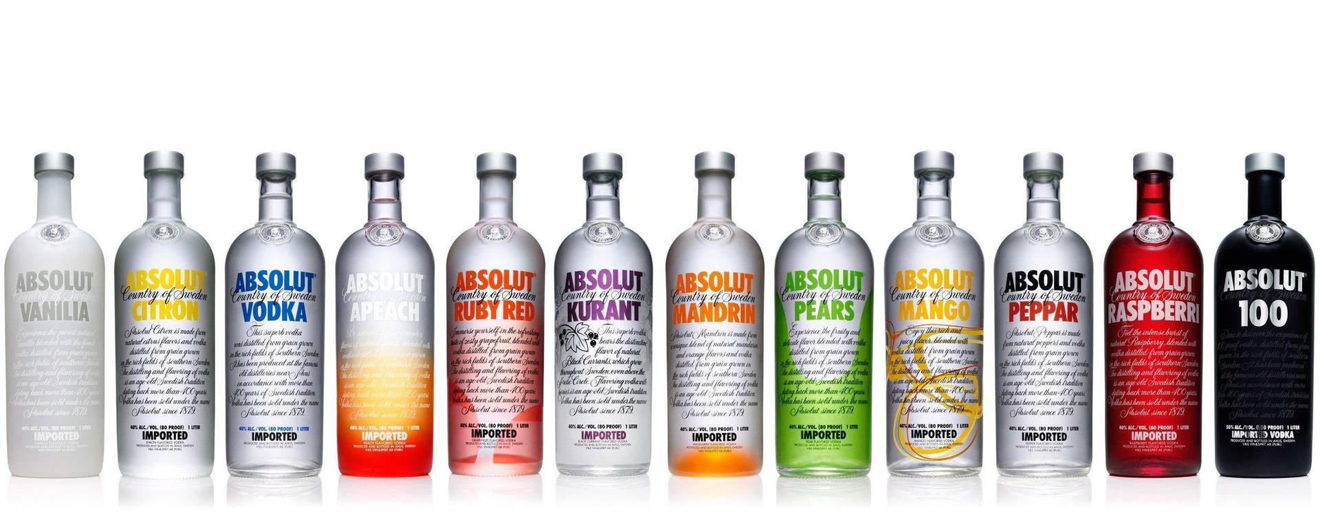 Different Absolut Vodka Flavors