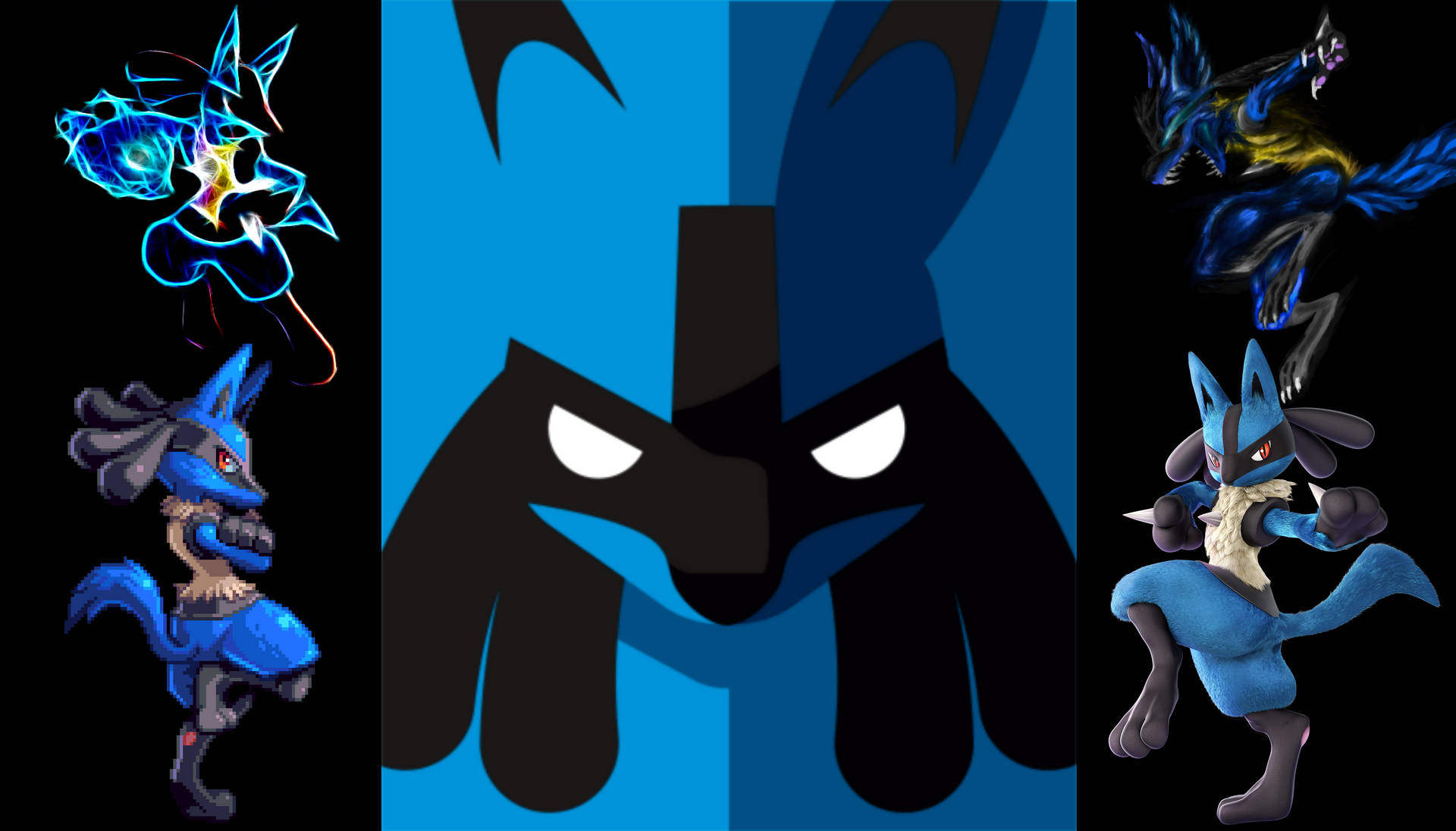 Different Animated Lucario Background