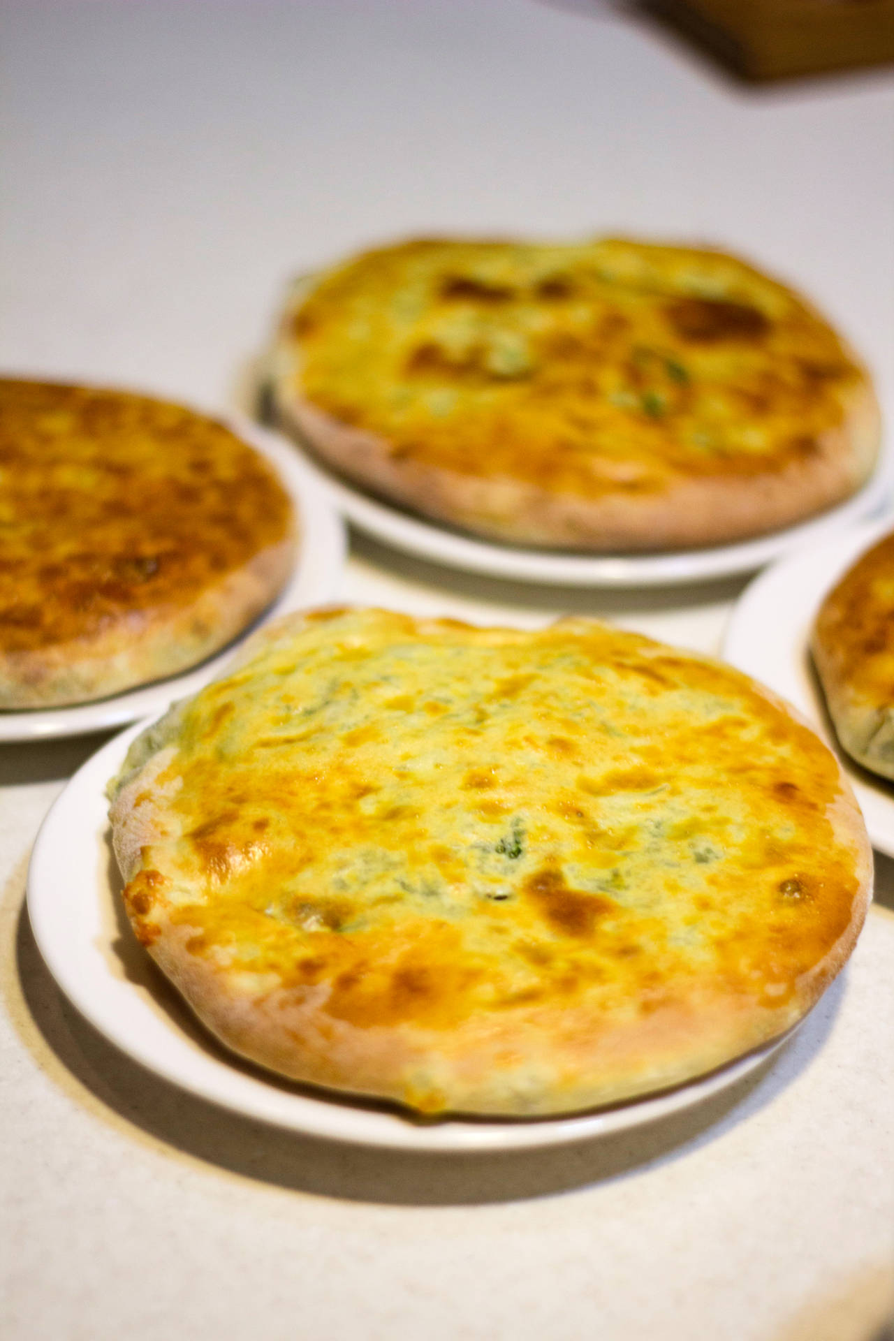 Different Baked Imeretian Khachapuri Bread