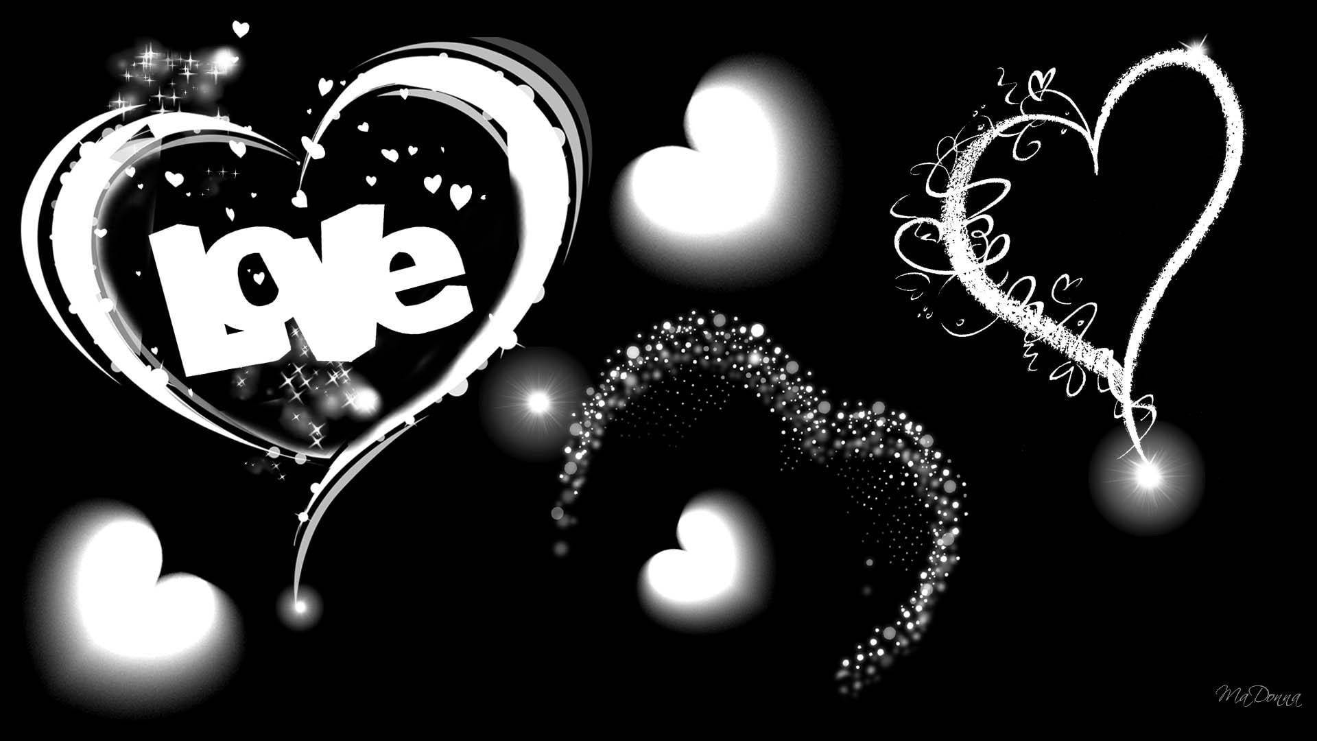Different Black And White Heart Designs