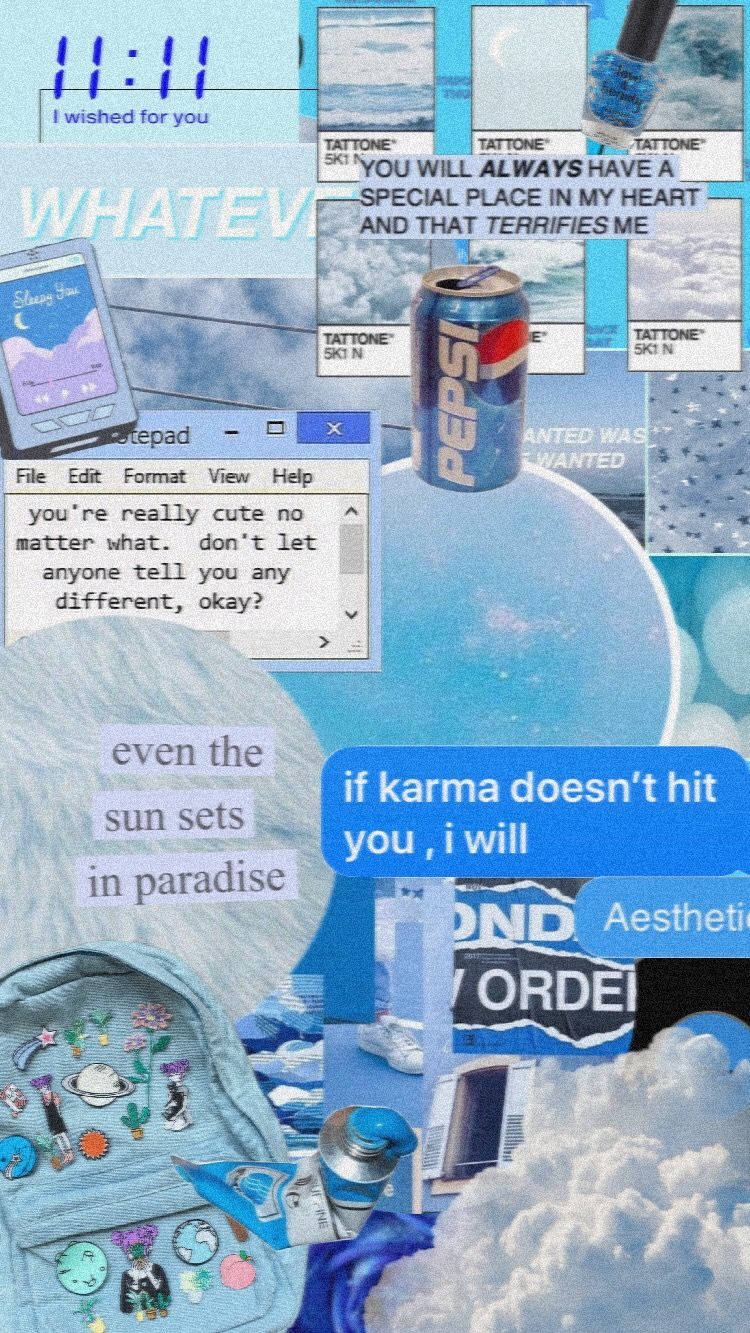 Different Blue Aesthetic Quote Iphone