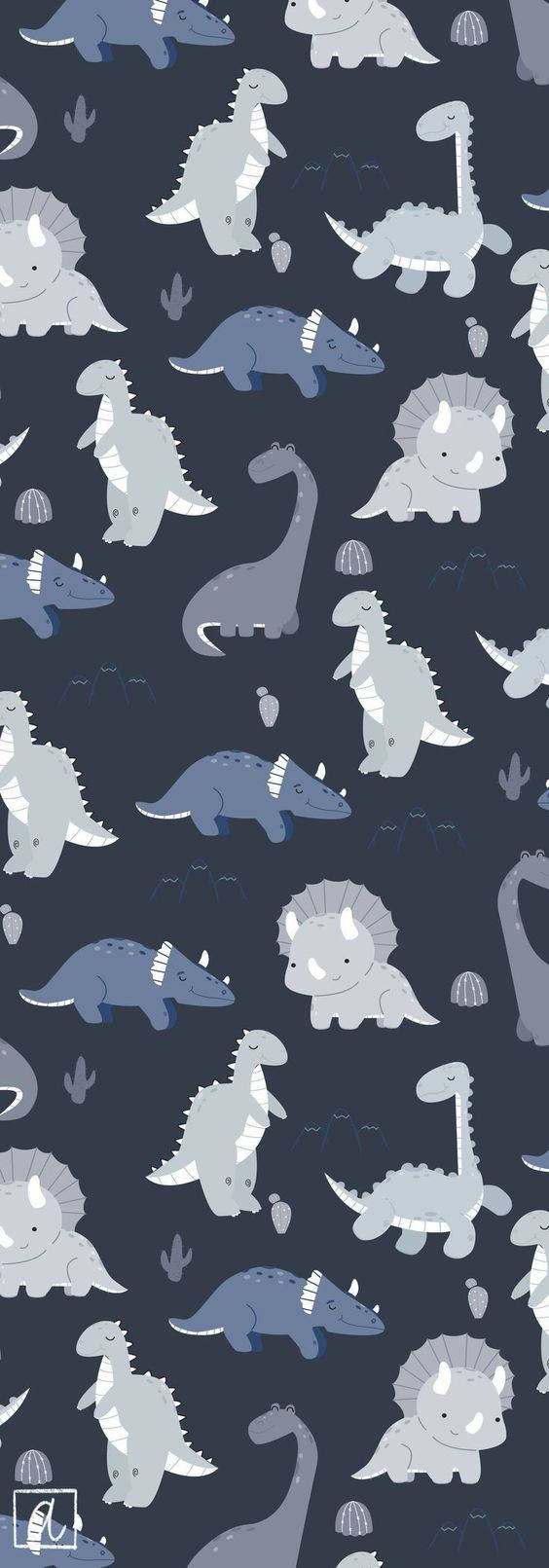 Different Cartoon Dinosaur Phone Background