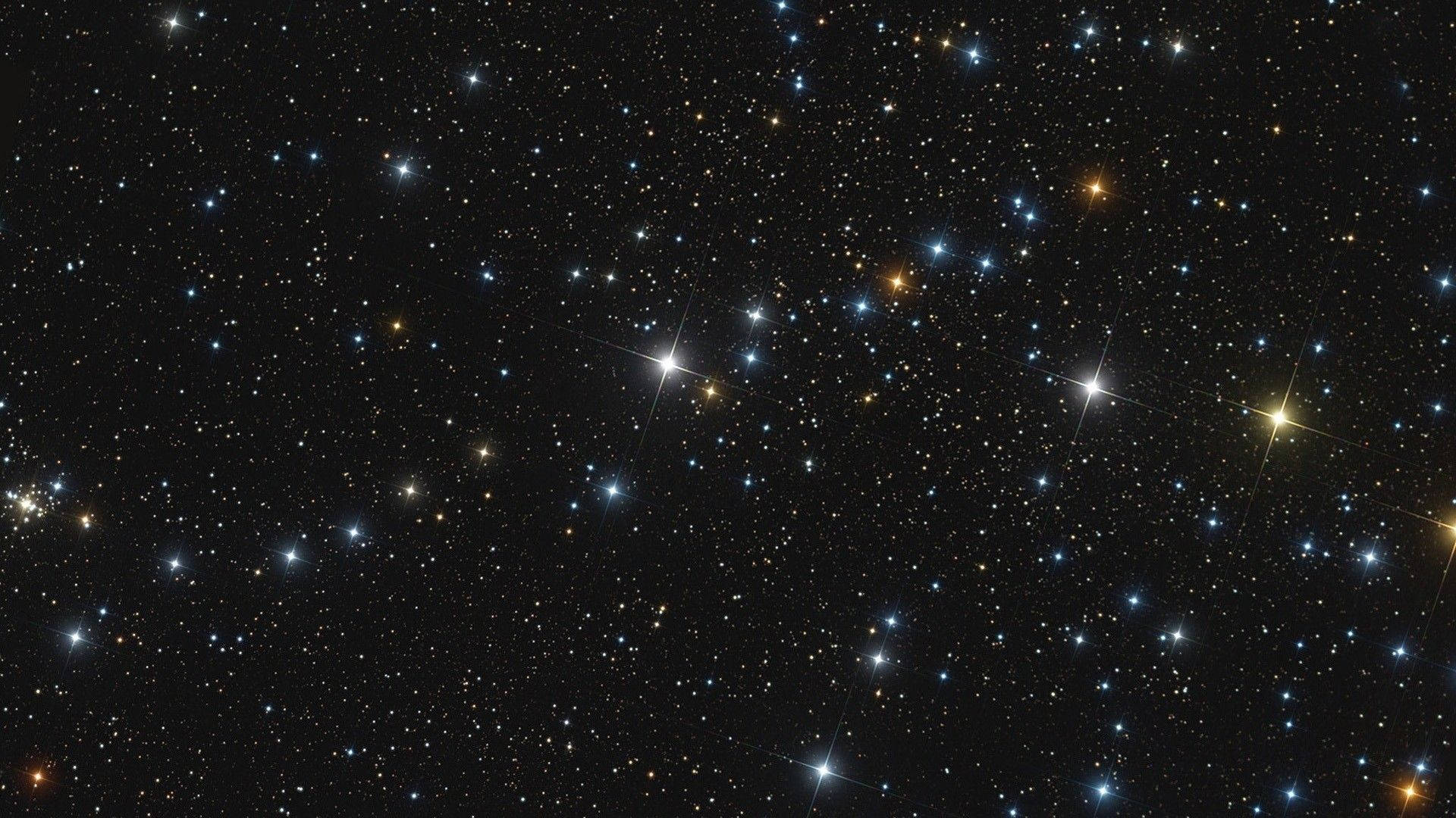 Different-colored Stars In Space Background