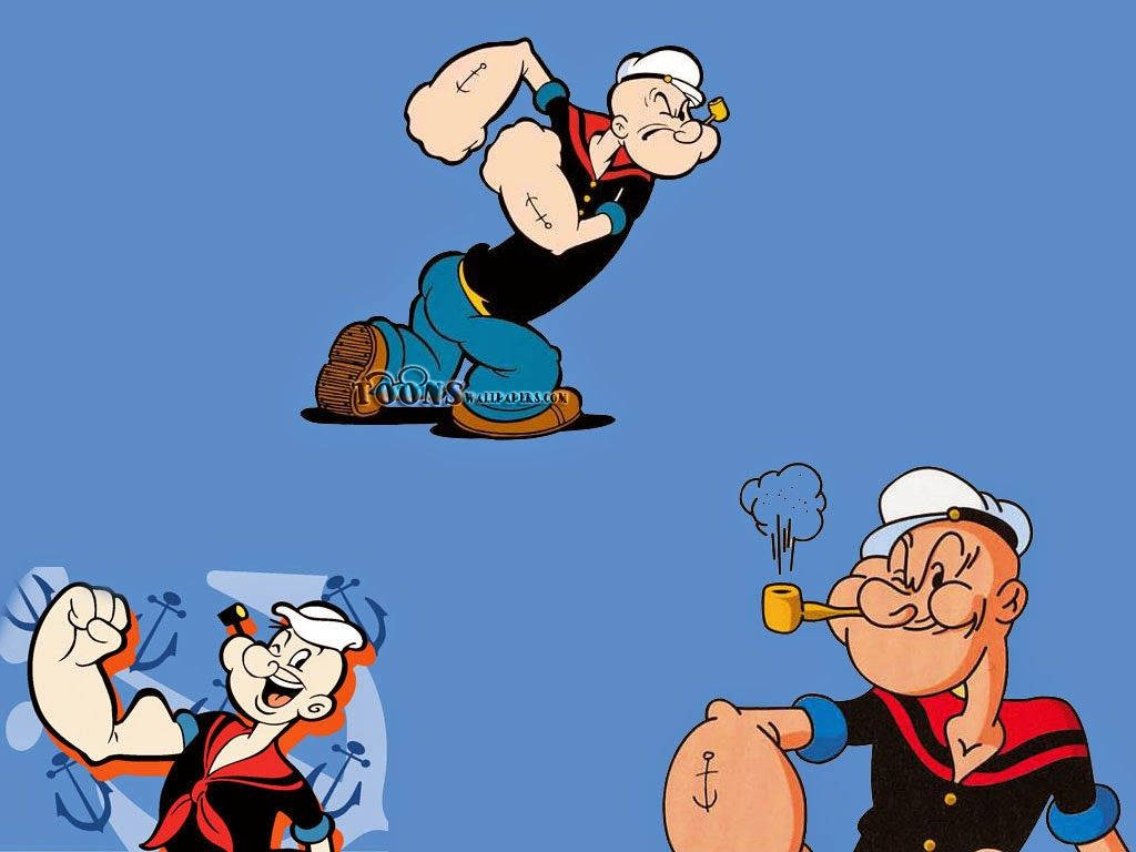 Different Faces Of Popeye Background