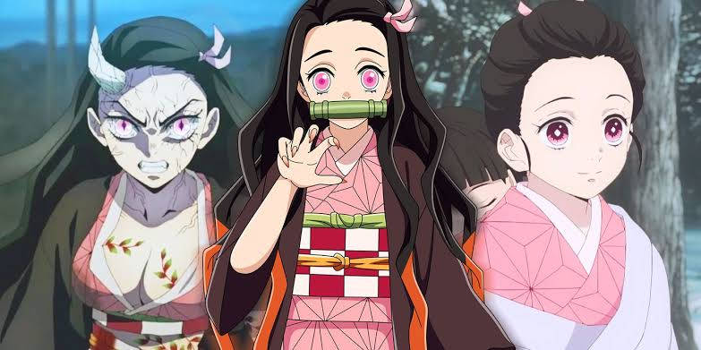 Different Life Phases Of Nezuko From Demon Slayer Background
