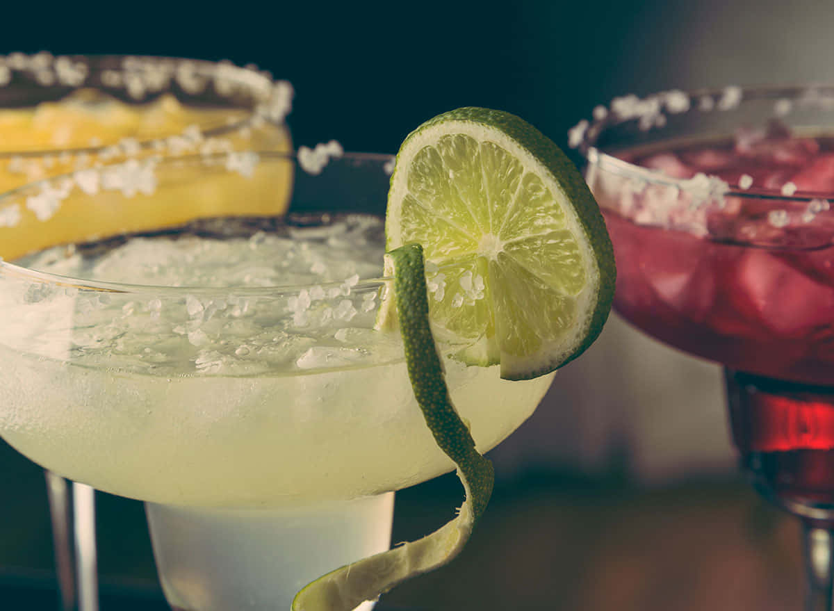 Different Margarita Cocktail Background